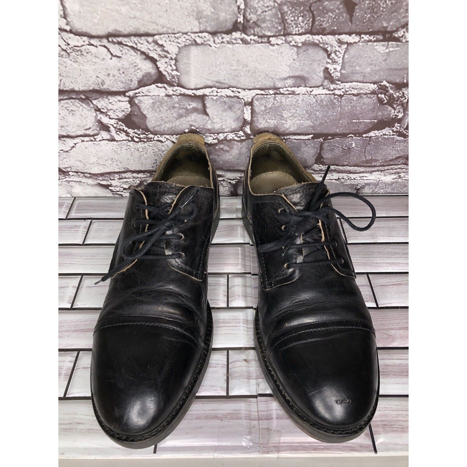 Fly London Fly London Black Leather Cap Toe Comfort Lace Up Oxfords Sho Size US 10 / EU 43 - 2 Thumbnail
