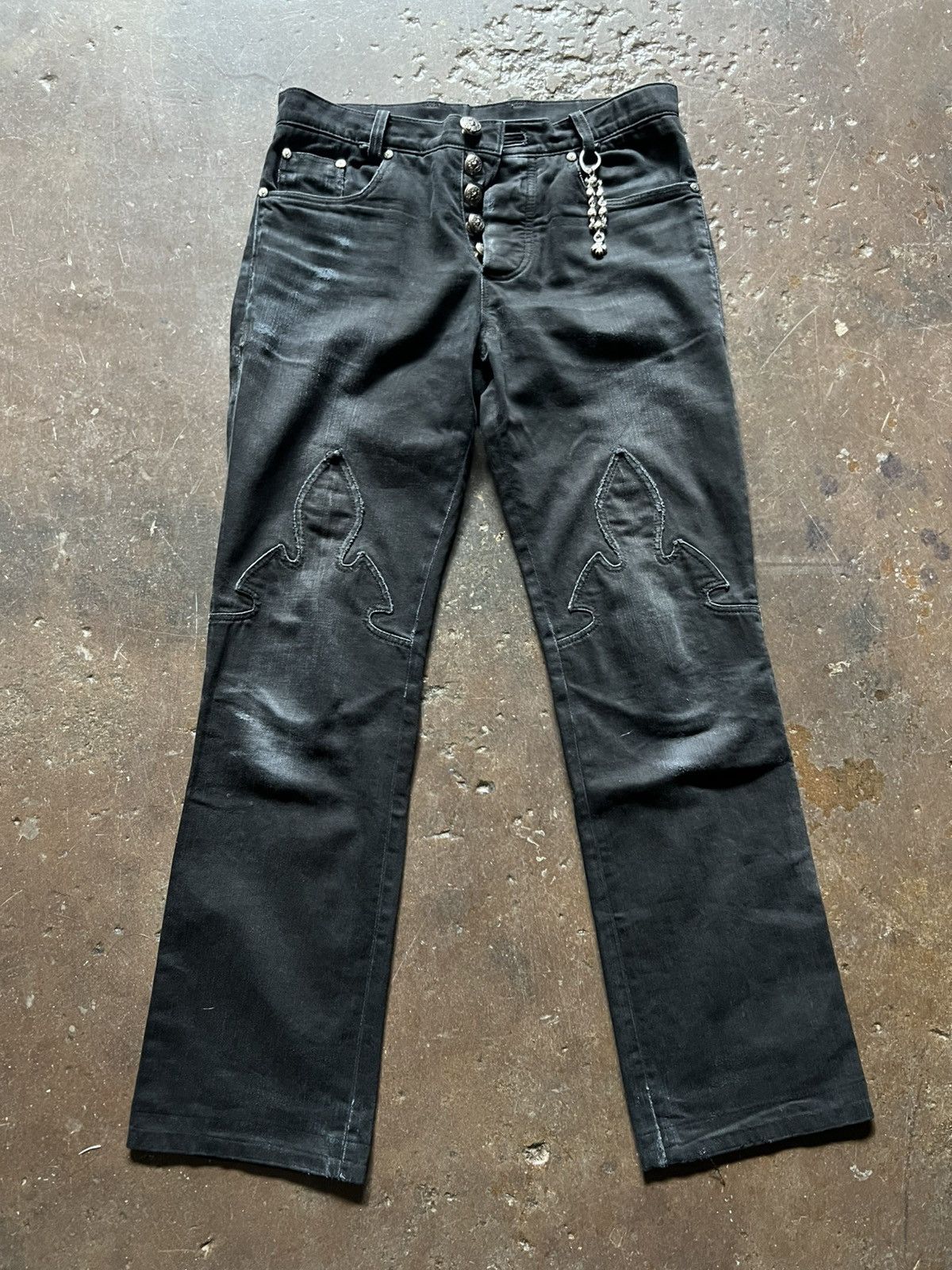 Chrome Hearts Chrome Hearts Fleur Knee Size US 30 / EU 46 - 1 Thumbnail