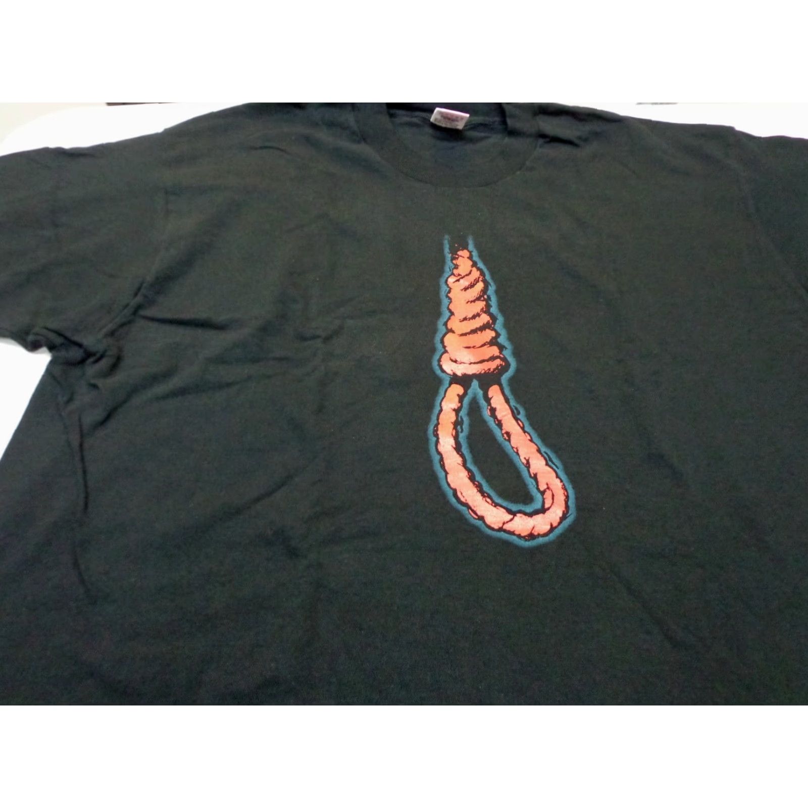 Fruit Of The Loom VINTAGE Fruit of the Loom T-Shirt Black XL 1995 The Hangman Opryland Amusement Park Crew Neck Short Sleeve Logo 90s Nashville Country Men Size US XL / EU 56 / 4 - 2 Thumbnail
