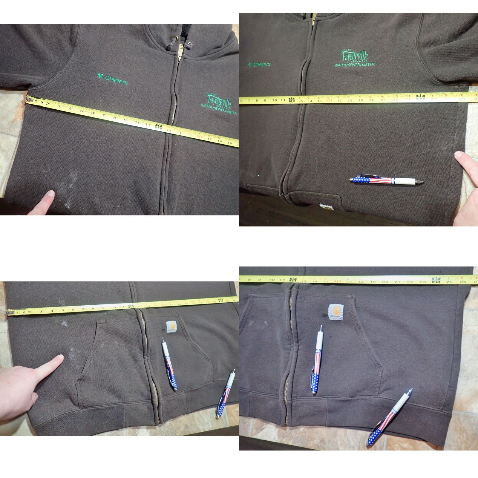 Carhartt VINTAGE Carhartt K122 Original Fit Midweight Zip Front Hoodie XL Tall Brown Mens Size US XL / EU 56 / 4 - 8 Thumbnail