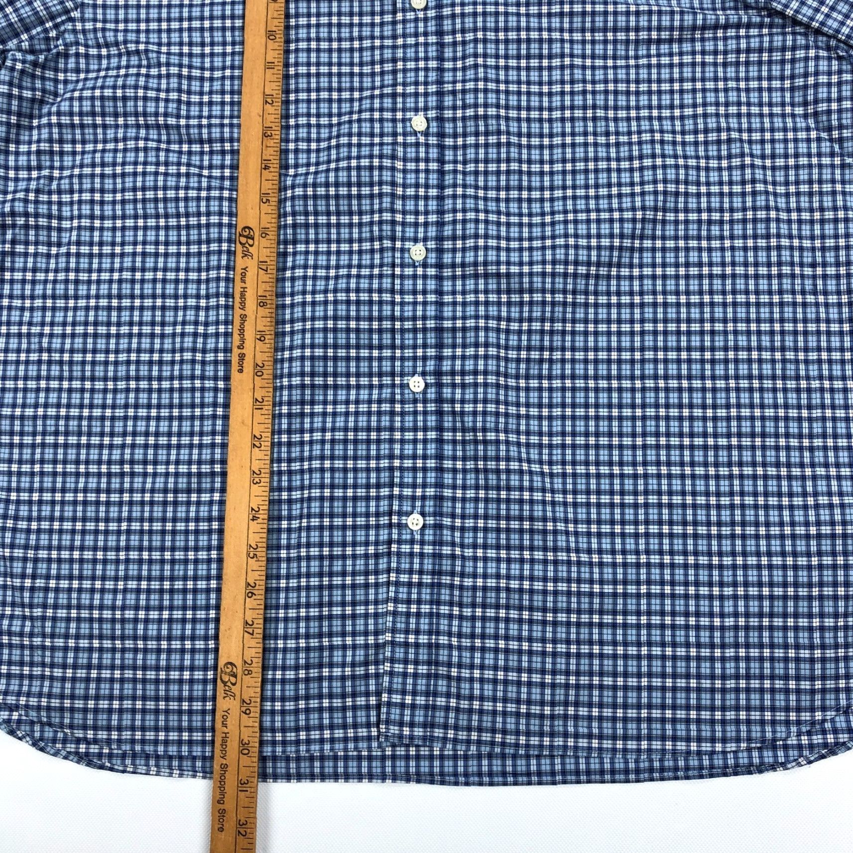 Vineyard Vines Vineyard Vines Shirt Men 2XL Blue Check Long Sleeve Button-Down Nylon Spandex Classic Size US XXL / EU 58 / 5 - 6 Thumbnail
