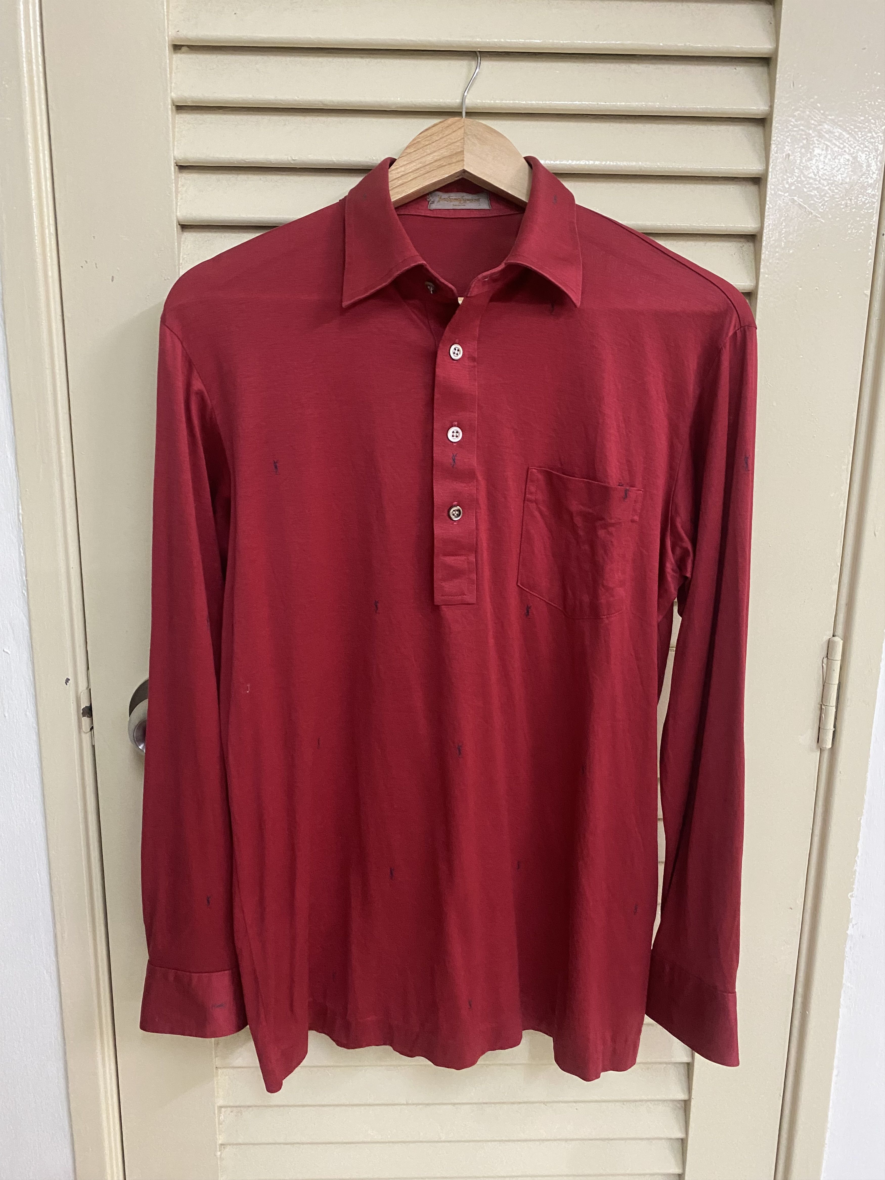 Saint Laurent Paris YSL Monogram Long Sleeve Shirt Lots of 2 Size US M / EU 48-50 / 2 - 12 Thumbnail