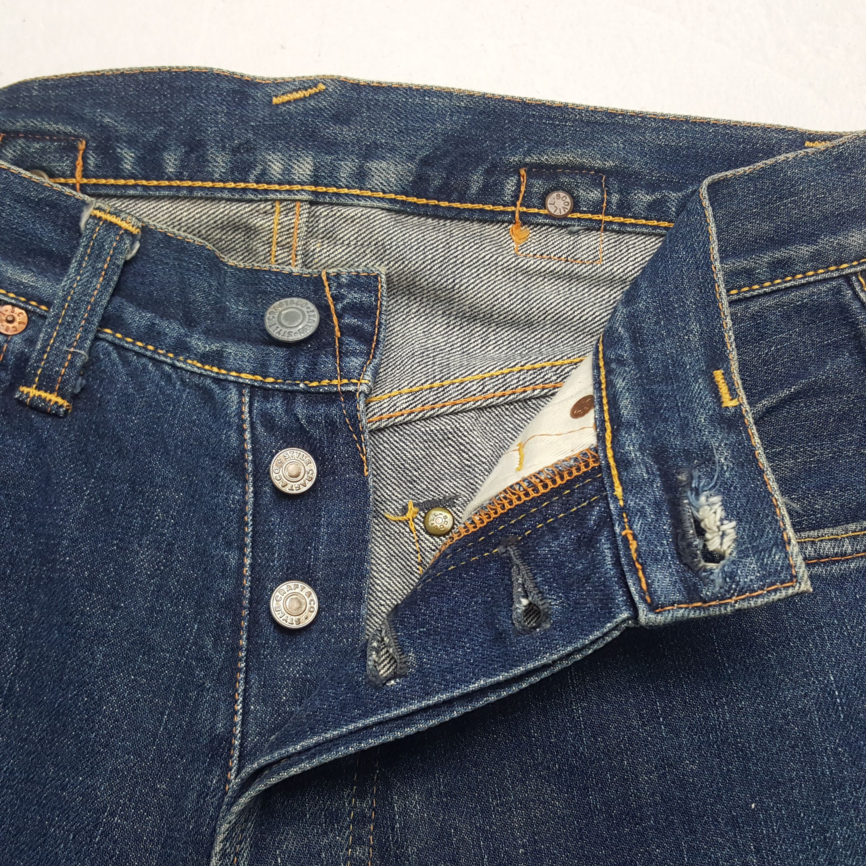 Japanese Brand × Vintage Vintage Evis Japanese Brand Daicock Custom Art Denim Jeans Size US 28 / EU 44 - 7 Thumbnail