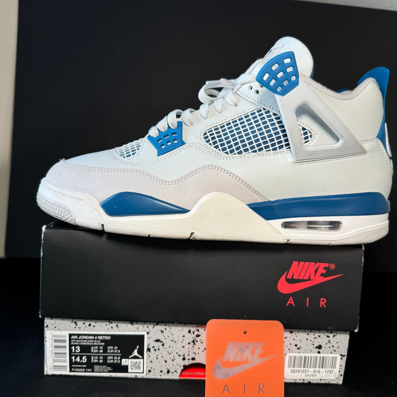 Jordan Brand × Nike Size 13 - Air Jordan 4 Retro Military Blue 2024 Men's Shoes Size US 13 / EU 46 - 10 Thumbnail