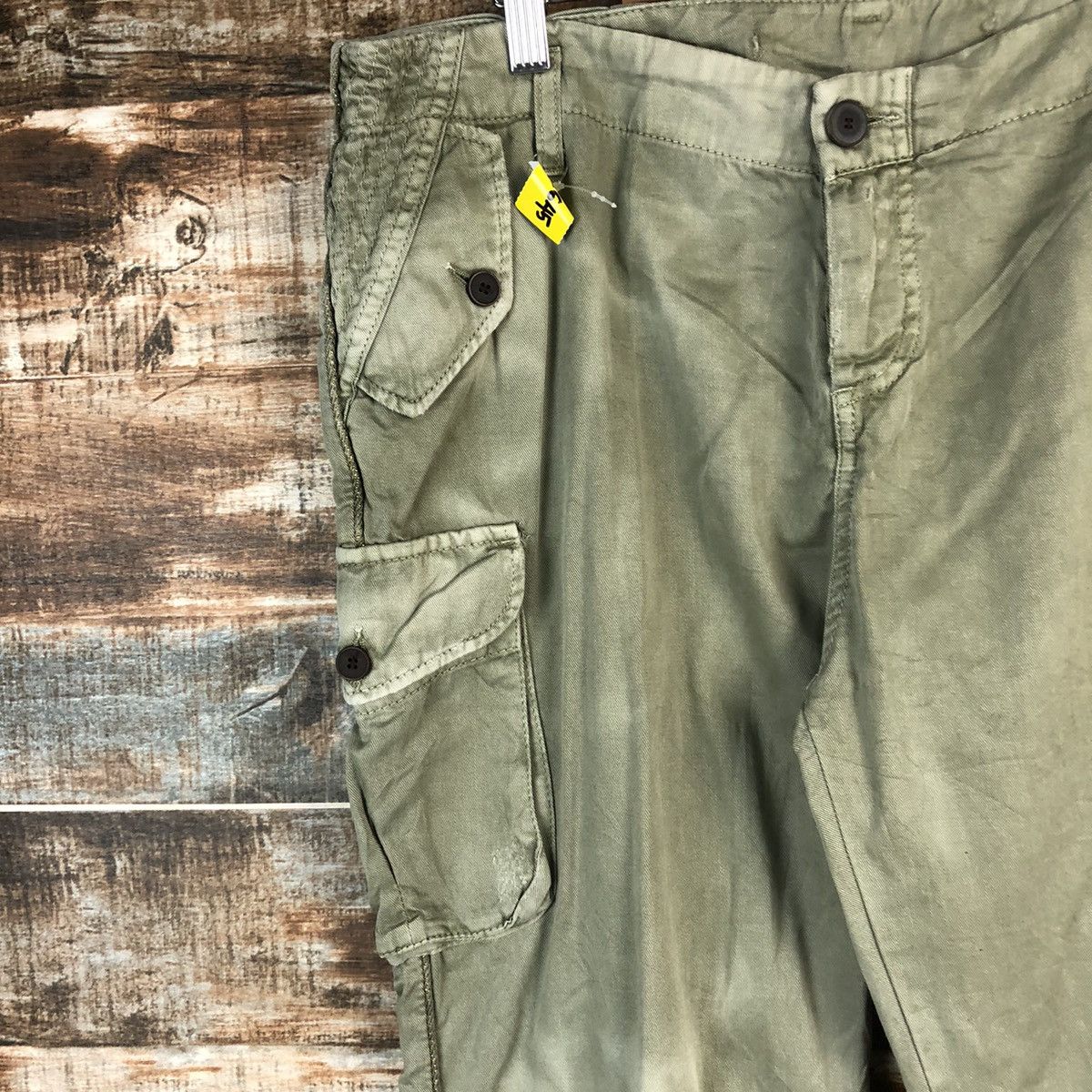 Japanese Brand DL Japanese Brand Green Cargo Multipocket Pants #C645 Size US 33 - 7 Thumbnail