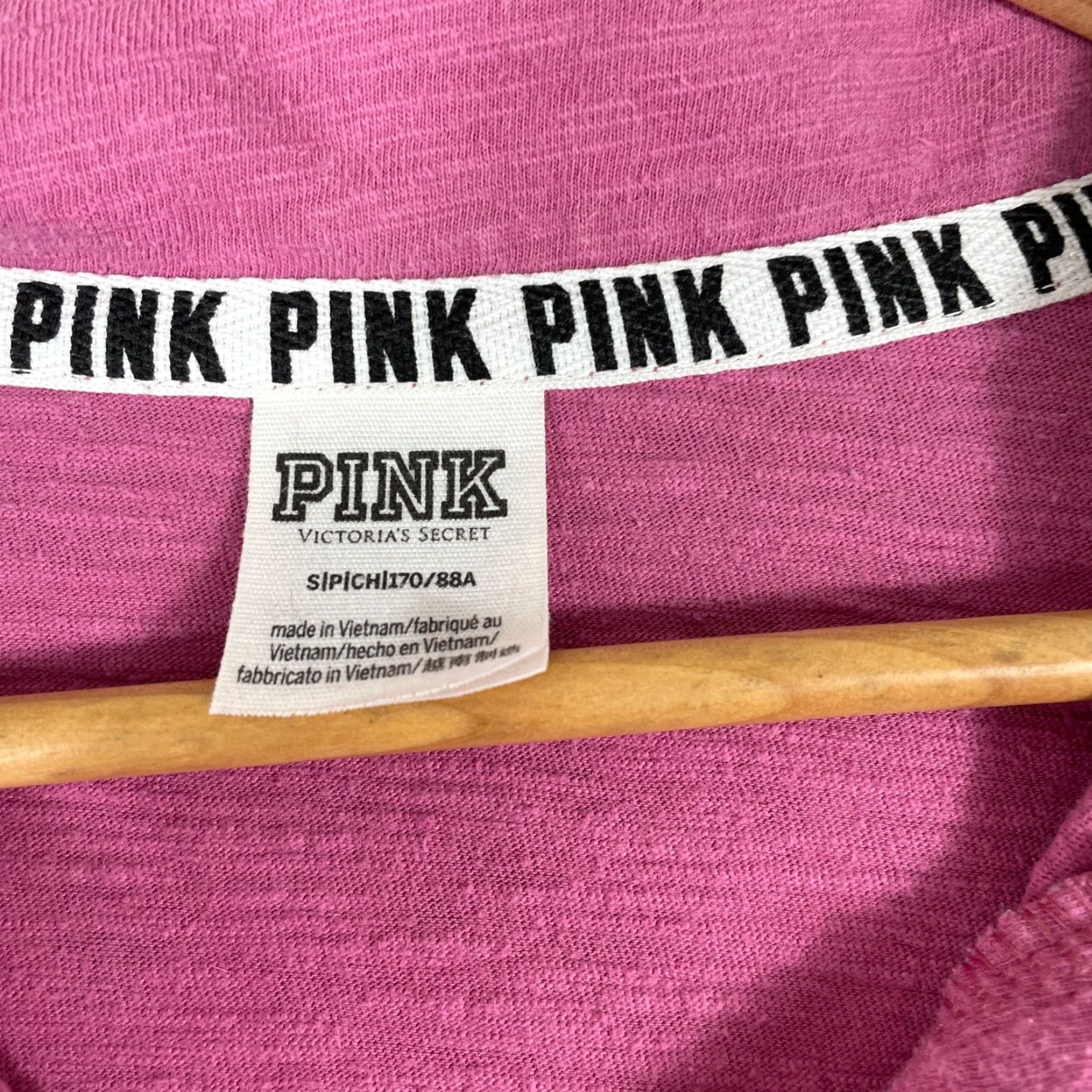 Vintage PINK Victoria's Secret Sweatshirt Womens Small Pullover Long Sleeve 1/4 Zip Logo Graphic Print Casual Activewear Size S / US 4 / IT 40 - 3 Thumbnail