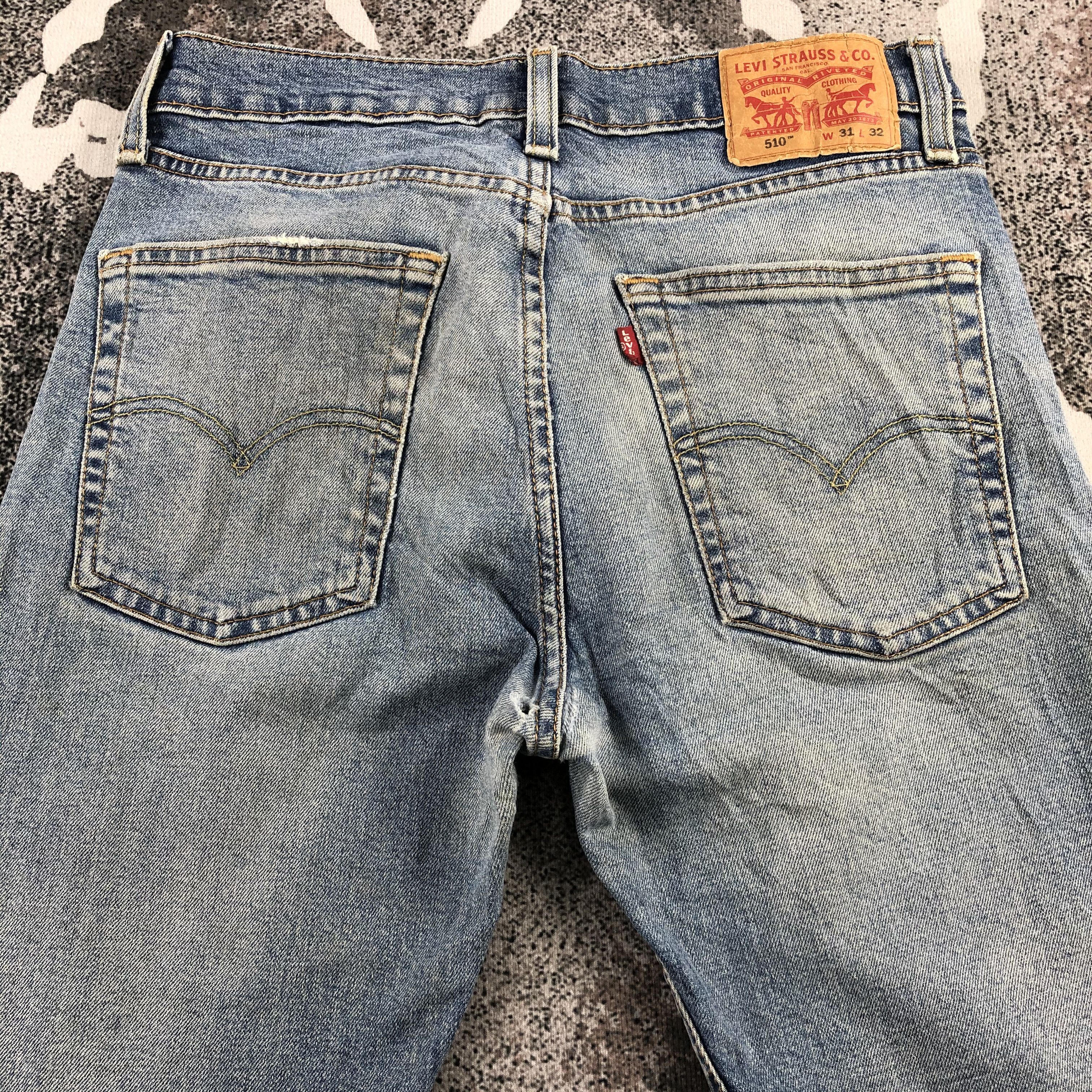 Levi's Levi's 510 Jeans Faded Blue Denim KJ839 Size US 31 - 4 Thumbnail