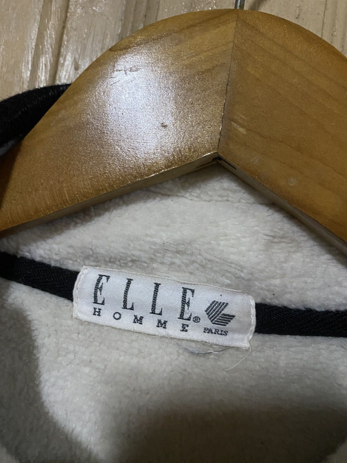 Japanese Brand Vintage ELLE HOMME Paris Two-Tone Fleece Pullover Jacket Size US L / EU 52-54 / 3 - 4 Thumbnail