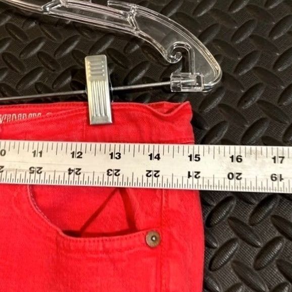 Madewell Madewell Skinny Red Mid Rise Denim Jeans Womens Size 27X32 Skinny Red Denim Women 27 32 Size 27" / US 4 / IT 40 - 7 Thumbnail