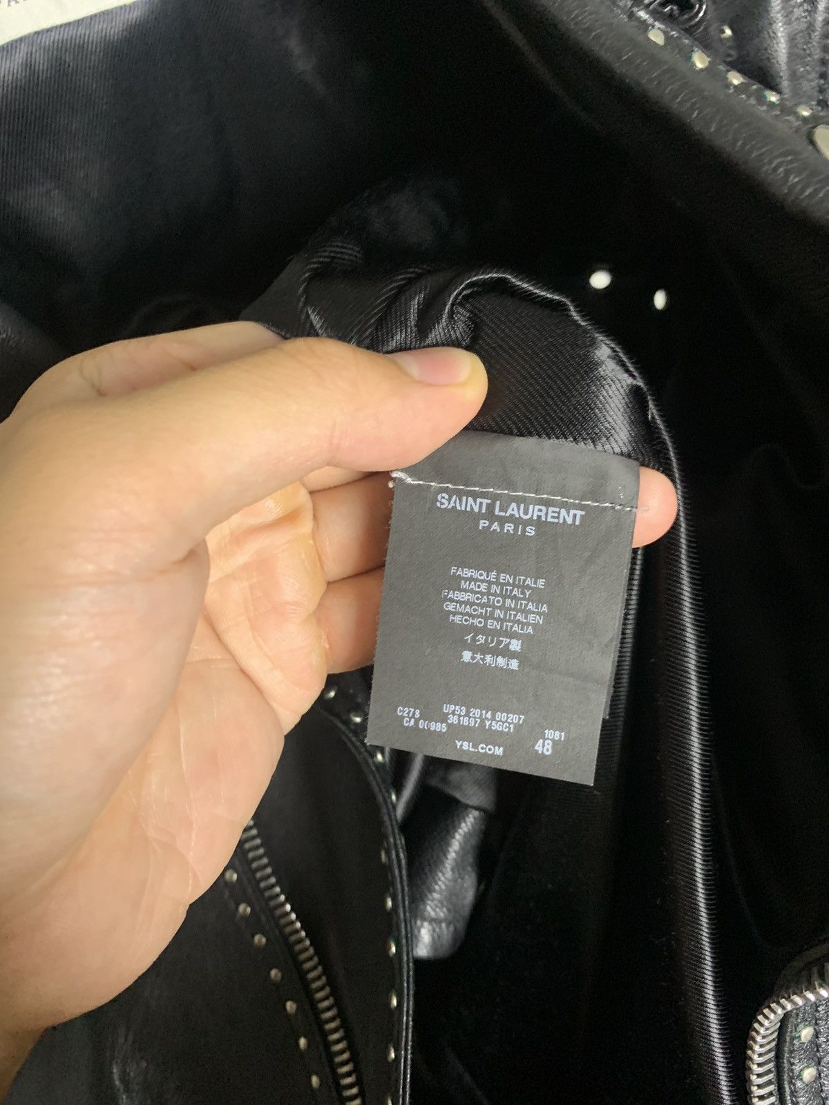 Saint Laurent Paris Saint Laurent 2014FW Studded L17 lambskin jacket Size US M / EU 48-50 / 2 - 4 Thumbnail