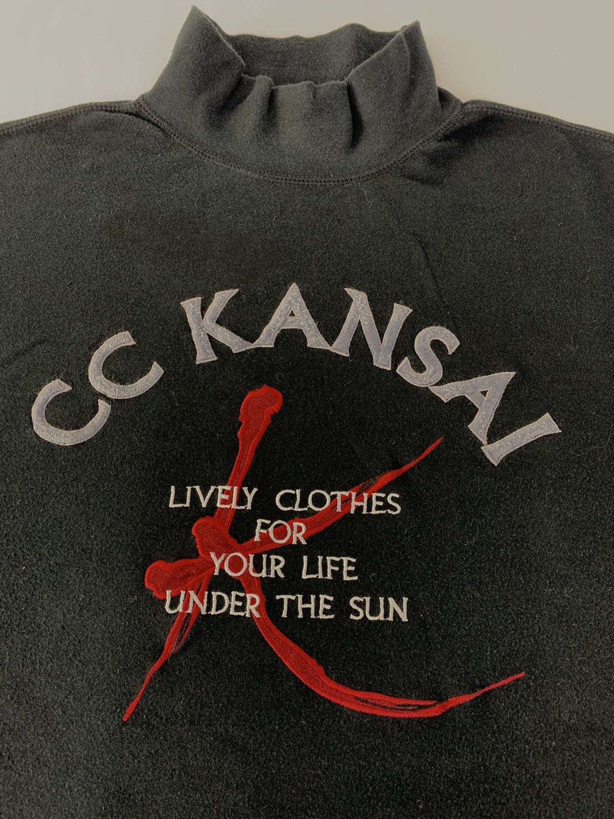 Kansai Yamamoto Vintage 90s CC Kansai Yamamoto Embroidery Logo Turtle Neck Size US L / EU 52-54 / 3 - 2 Thumbnail