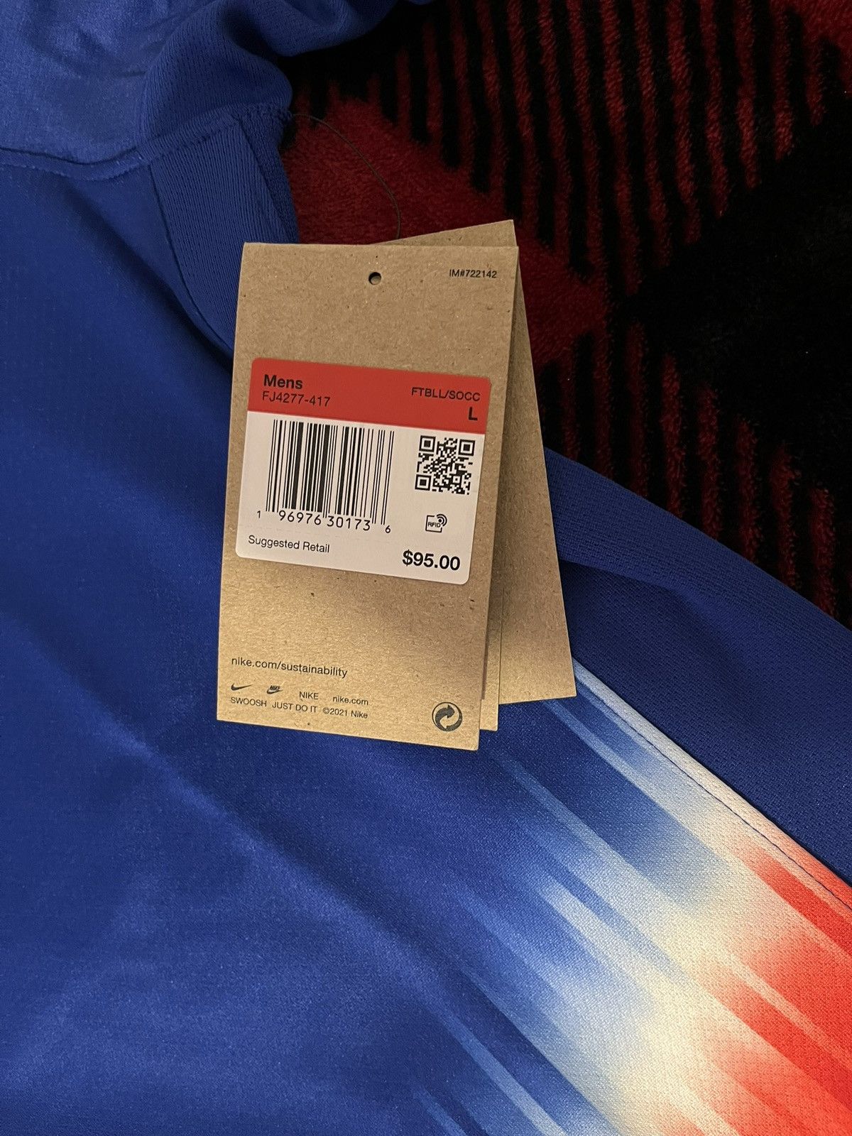 Nike USMNT 2024 Stadium Away Nike Dri-FIT Soccer Jersey Sz L Size US L / EU 52-54 / 3 - 2 Thumbnail