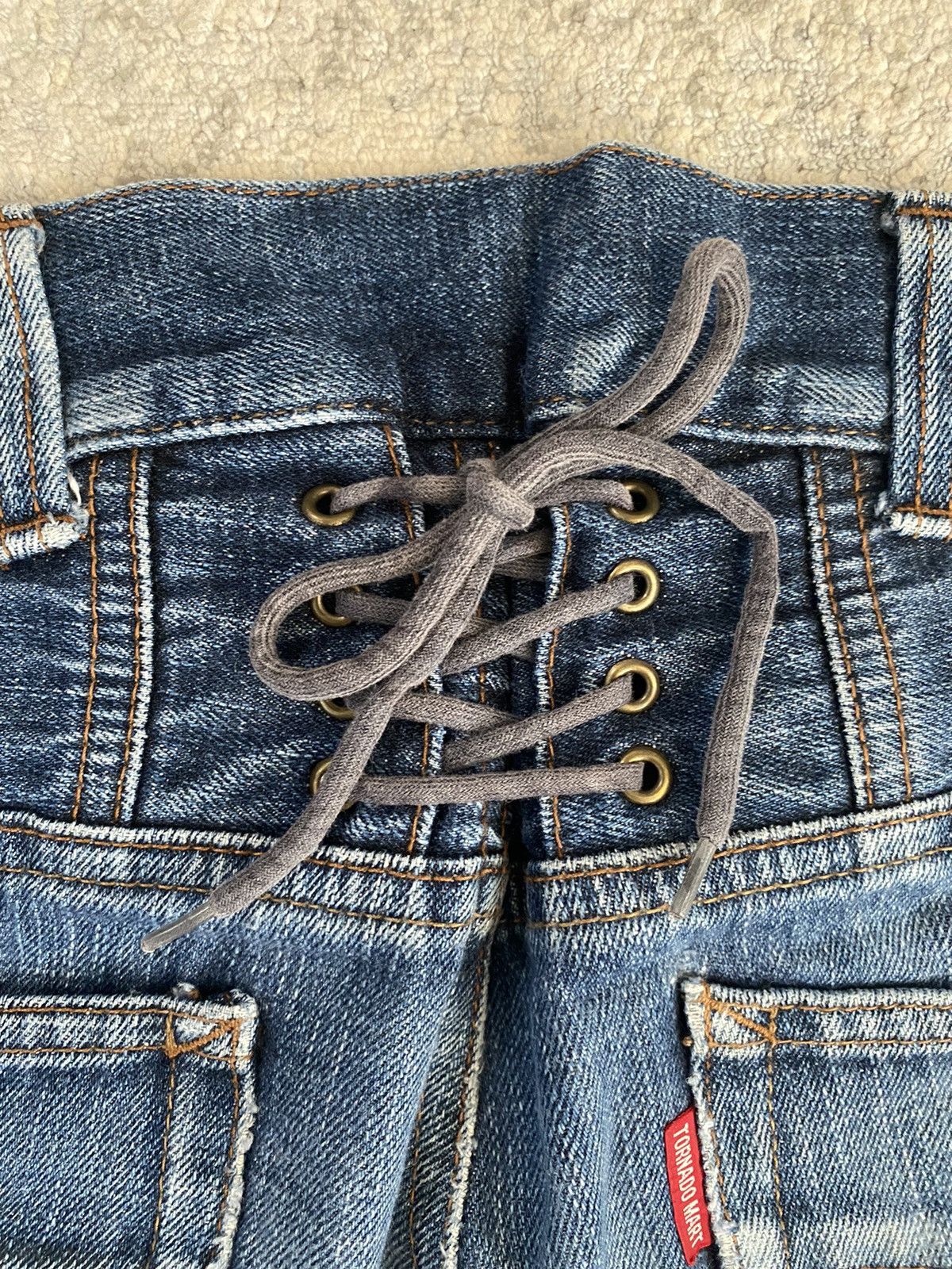 Tornado Mart Tornado Mart - Paint Coated Backlace Flare Denim Size US 31 - 6 Thumbnail