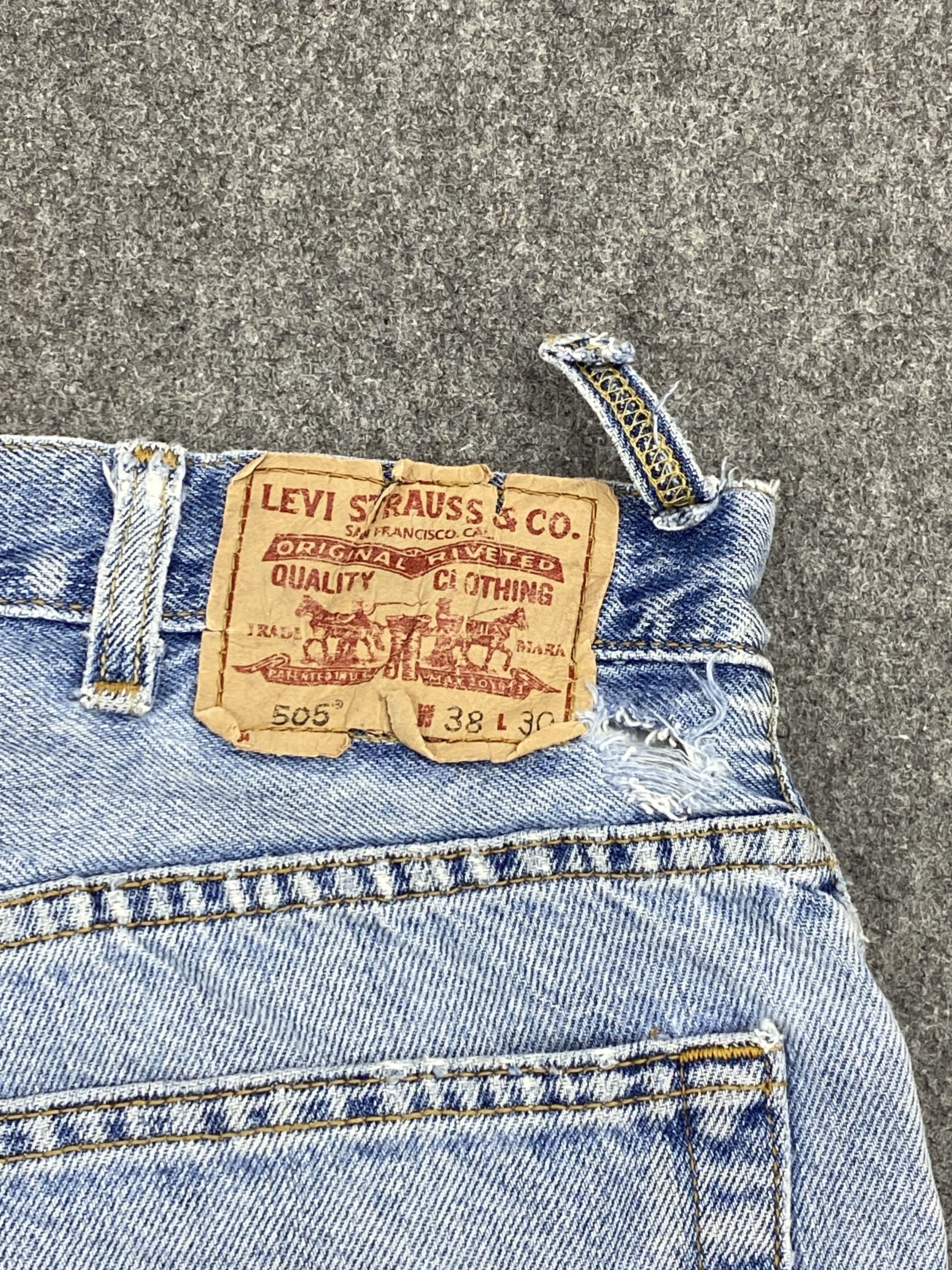 Levi's Vintage Levis 505 Regular Fit Jeans DP2702 Size US 37 - 5 Thumbnail