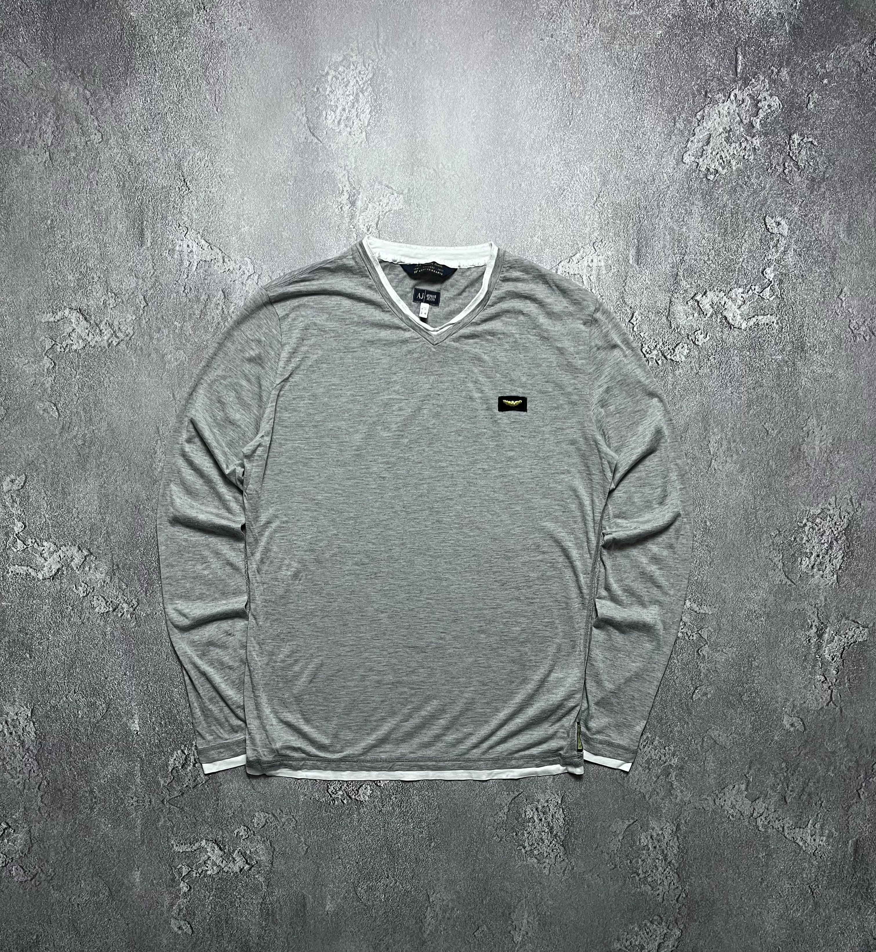 Emporio Armani Vintage Long Sleeve Emporio Armani Jeans Big Logo Mens L Size US L / EU 52-54 / 3 - 1 Thumbnail