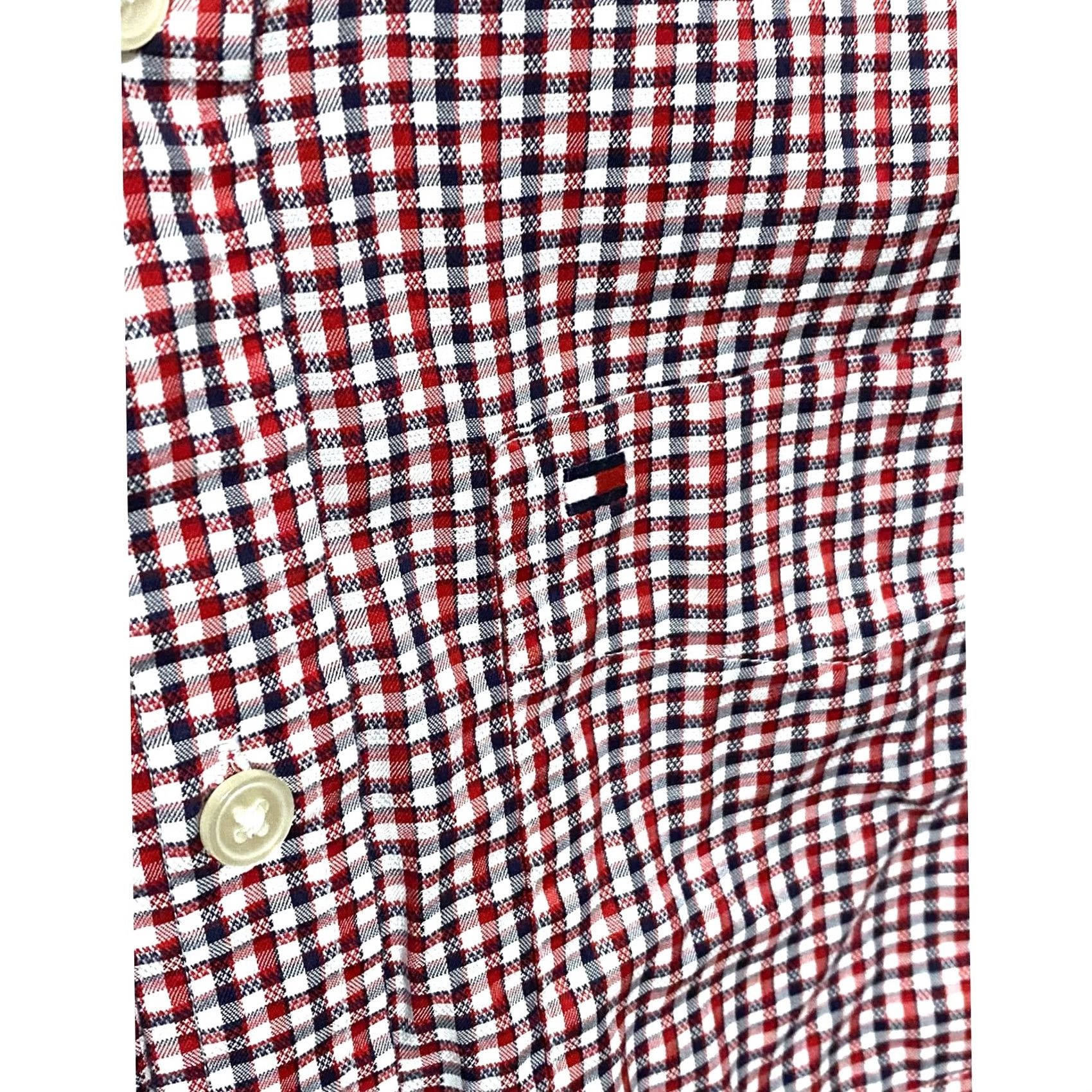 Tommy Hilfiger Tommy Hilfiger Button Shirt Men XS Red White Blue Checkered Preppy Office Work Shirt Size US XS / EU 42 / 0 - 5 Thumbnail