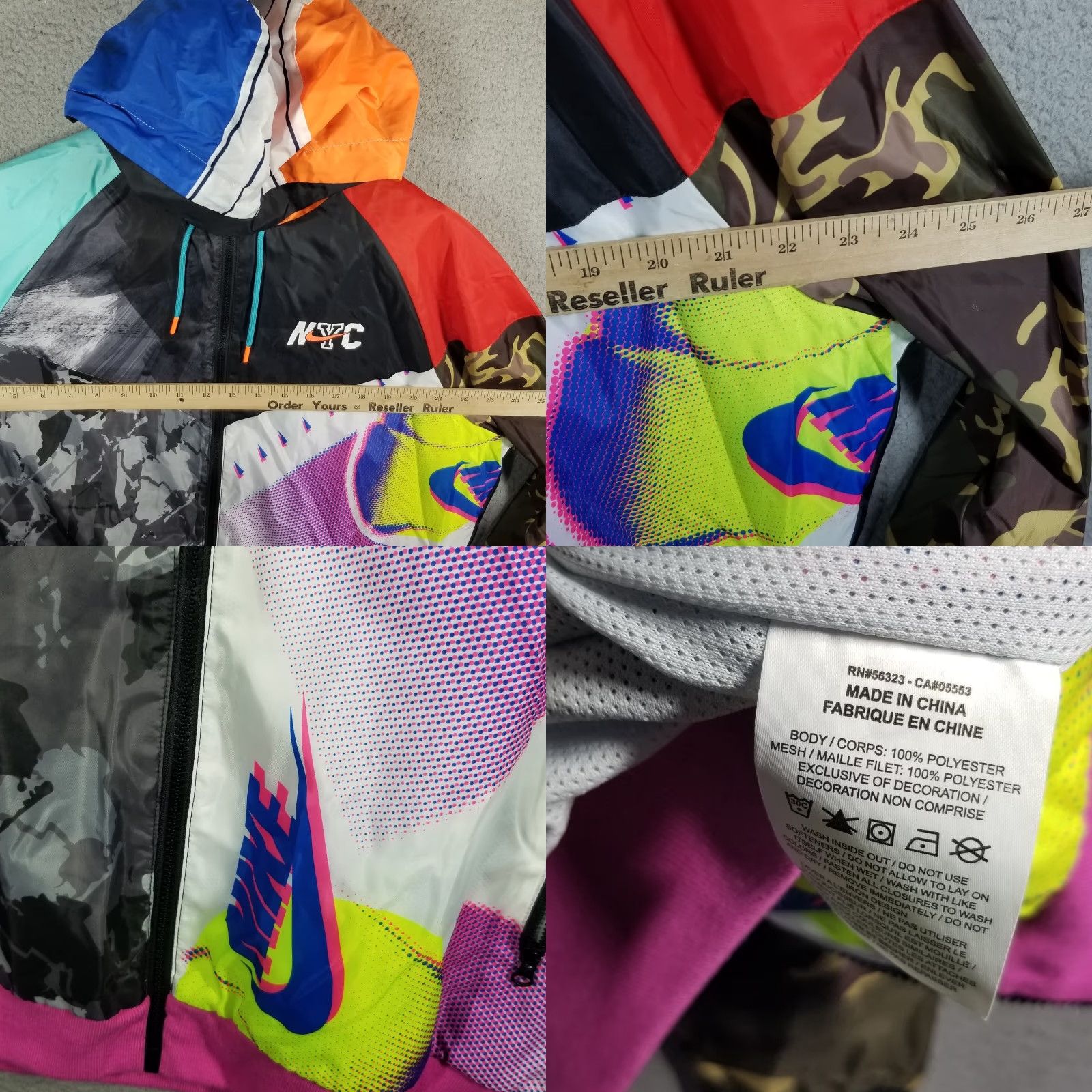 Nike NIKE Windbreaker Jacket Multicolor Adult Large NEW Mens Size US L / EU 52-54 / 3 - 8 Thumbnail