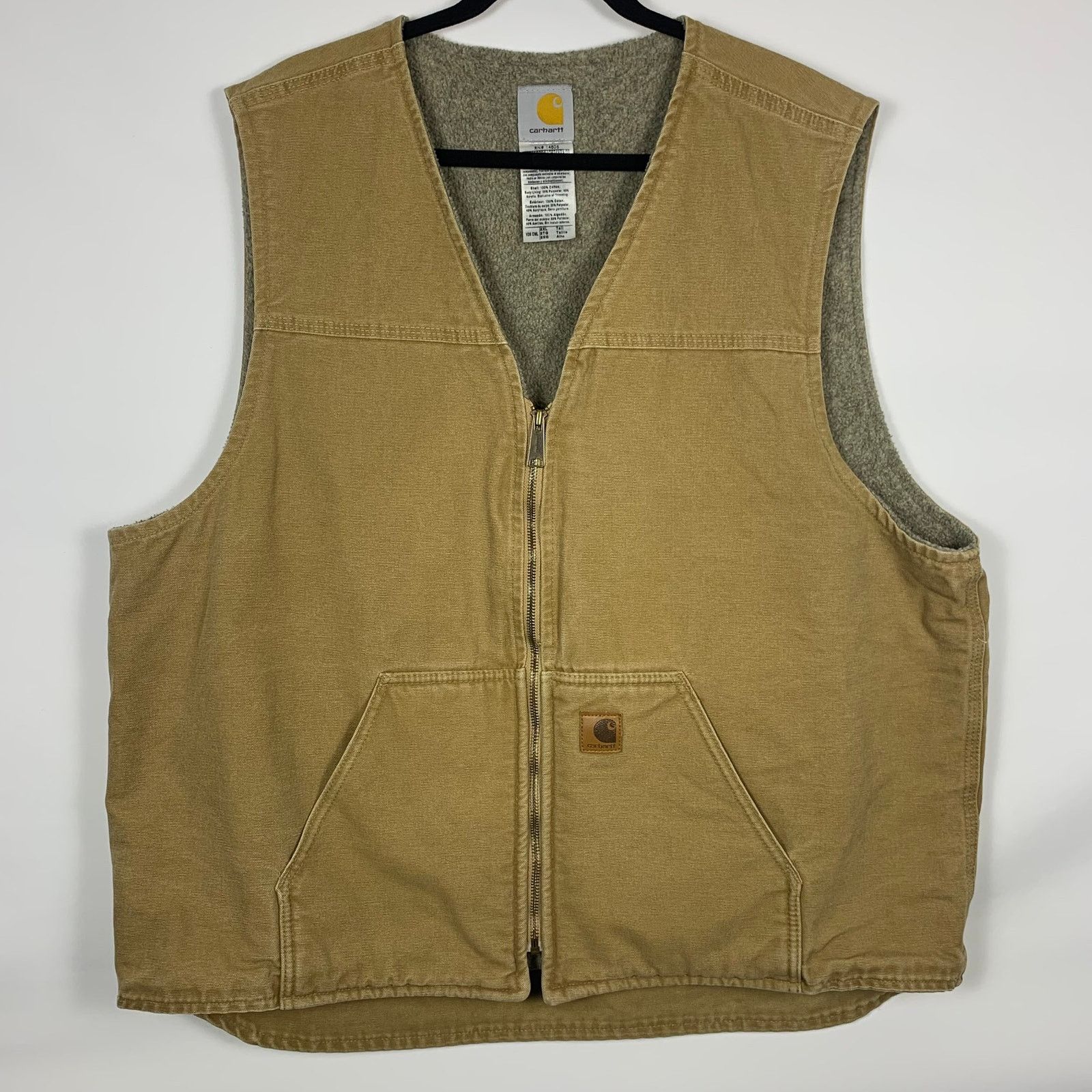 Carhartt Carhartt Sandstone Rugged Vest Men's 2XT Tan Sherpa Lined Size US XXL / EU 58 / 5 - 1 Thumbnail