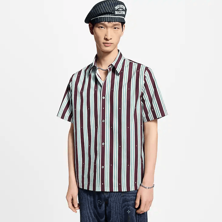 Louis Vuitton Striped Short-Sleeved Shirt Size US XS / EU 42 / 0 - 2 Thumbnail