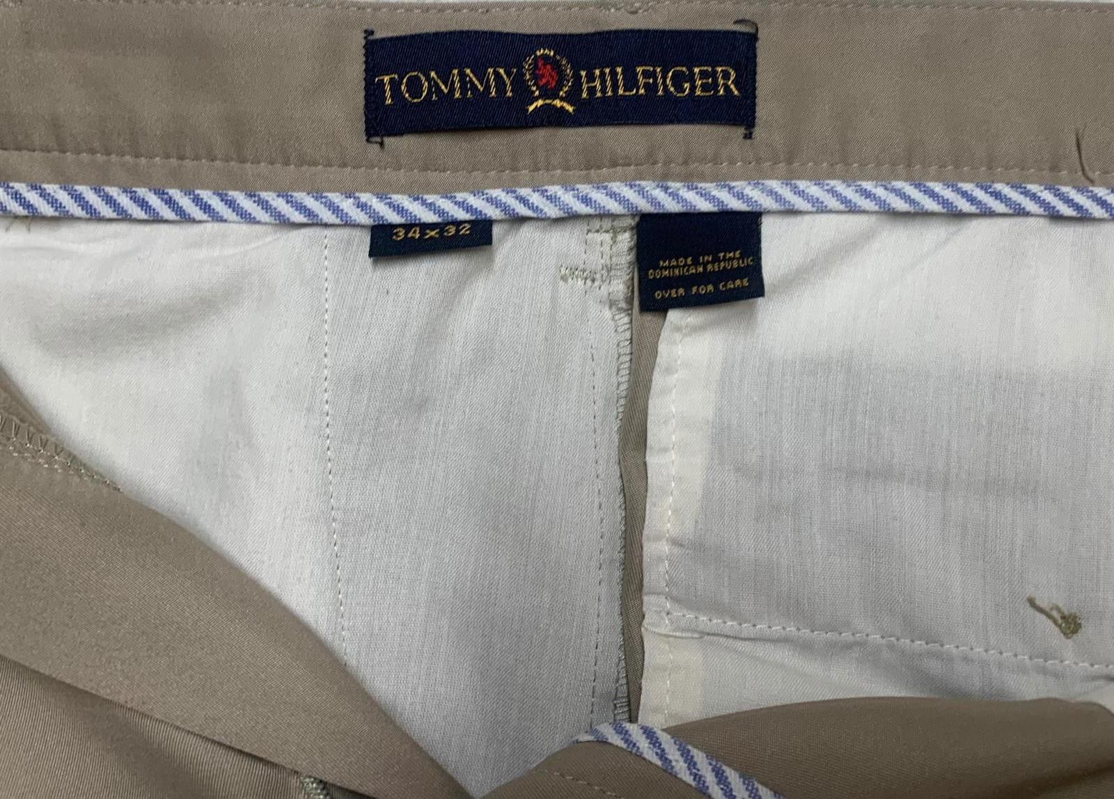 Tommy Hilfiger Tommy Hilfiger Men's Size 34x32 Khaki Wide-Leg Pants Size 42R - 5 Thumbnail