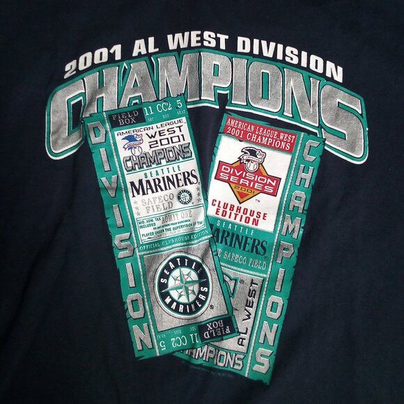 Lee Vintage Lee Seattle Mariners 01 Division Champions T-Shirt Size US L / EU 52-54 / 3 - 1 Thumbnail