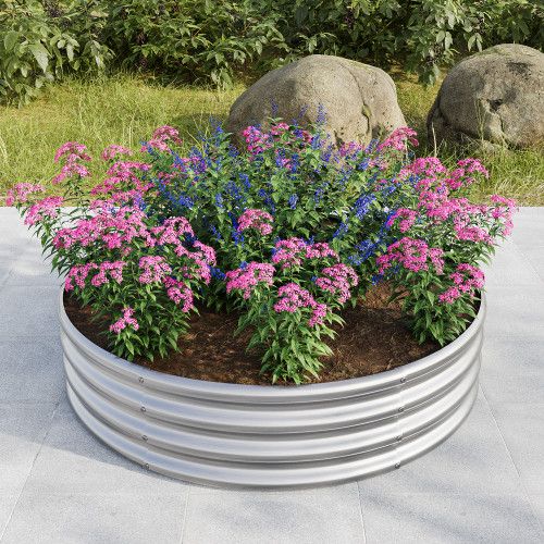 Designer × Homemade 47.24*11.4" Tall Round Raised Garedn Bed,Metal Raised Beds f Size US L / EU 52-54 / 3 - 1 Thumbnail