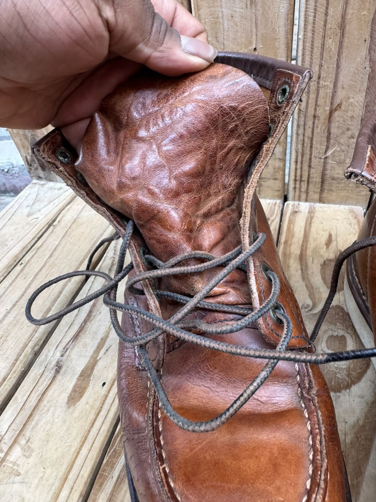 Red Wing Red Wing 1907 Copper Rough Brown Boots US 8 D |UK 7 | EUR 41 Size US 8 / EU 41 - 17 Thumbnail