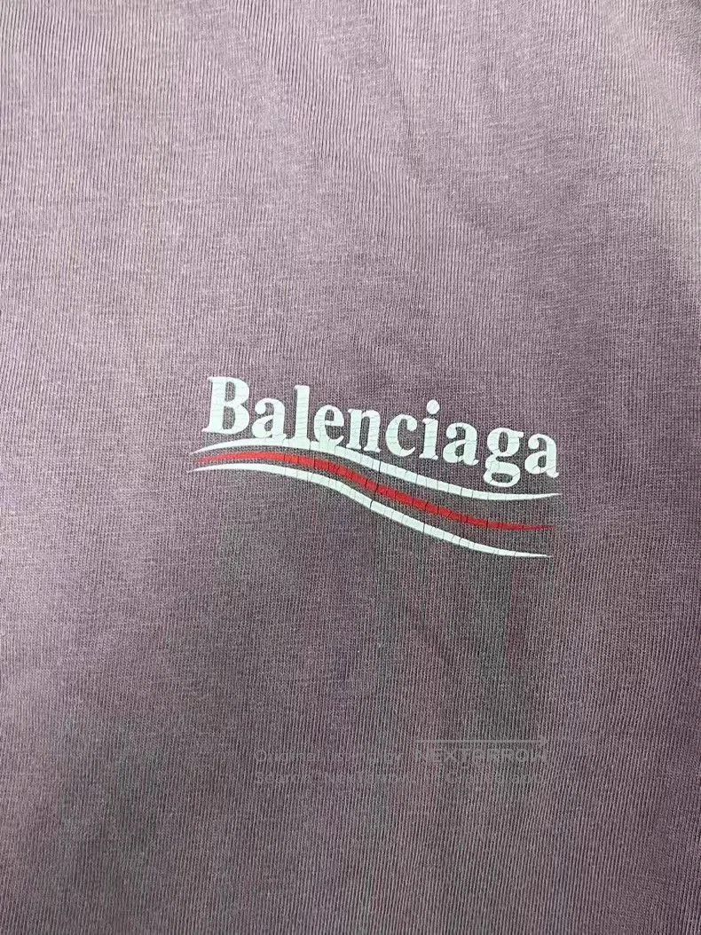Balenciaga Balenciaga Purple Logo Crewneck T-shirt. Size US XXS / EU 40 - 4 Thumbnail
