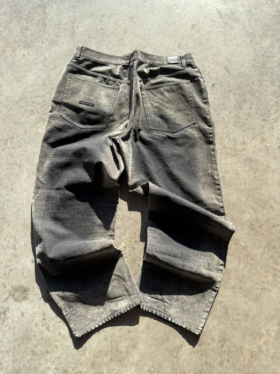 Enyce Crazy Y2k Enyce Velvet Velour Waxed Denim Pants Opium Rare Size US 36 / EU 52 - 4 Thumbnail
