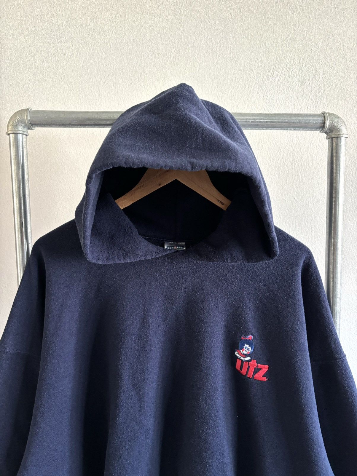 Vintage 3XL Heavy Weight UtZ Jerzees Hoodie Navy Size US XXL / EU 58 / 5 - 3 Thumbnail