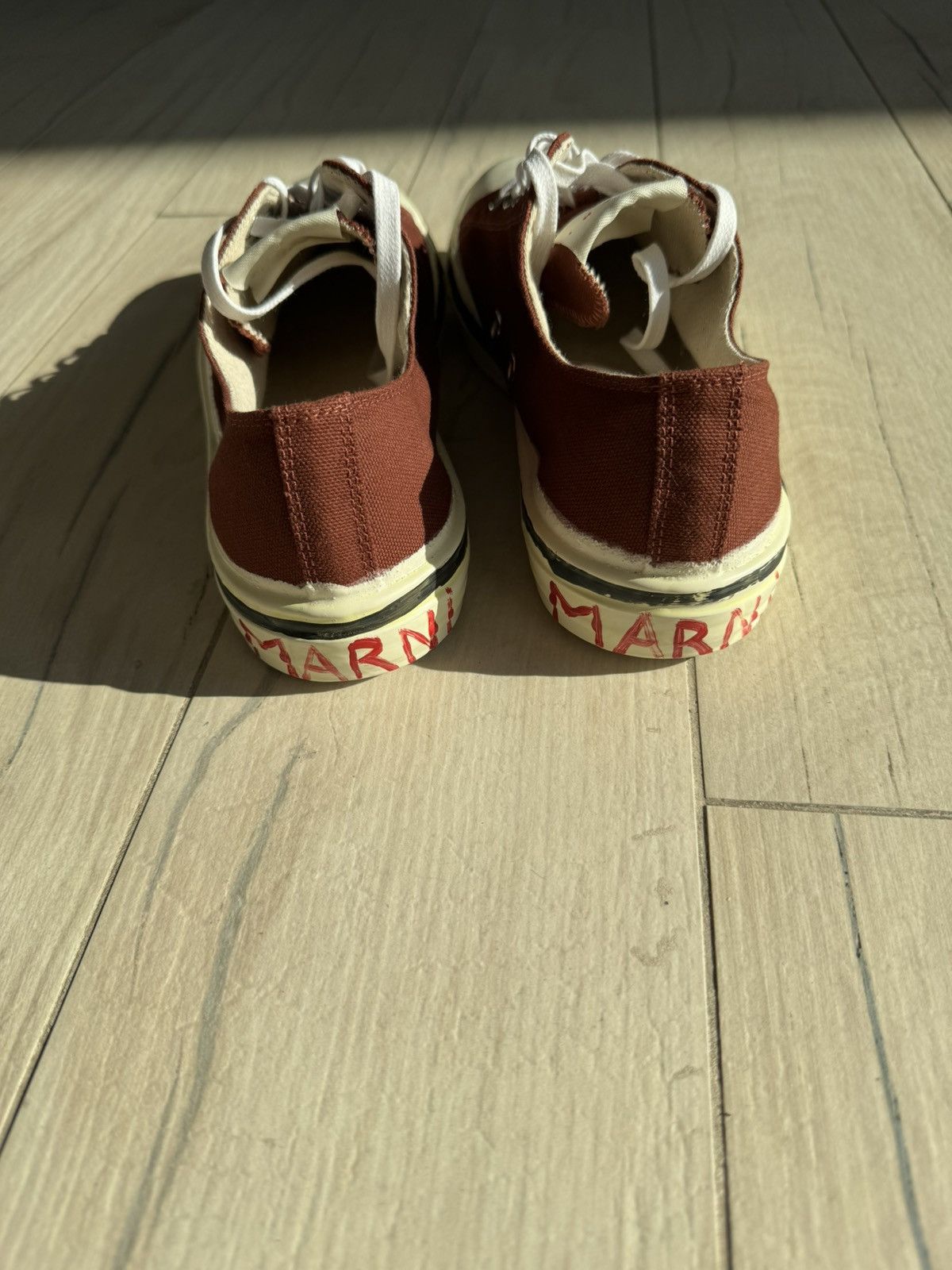 Marni DSWT! Marni Big Logo Handpainted Low Top Sneakers Size US 11 / EU 44 - 5 Thumbnail