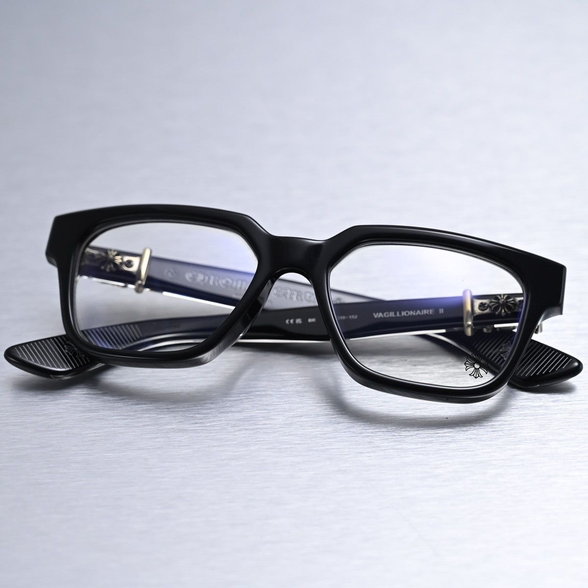 Chrome Hearts CHROME HEARTS VAGILLIONAIRE II BLACK GLASSES Size ONE SIZE - 10 Thumbnail
