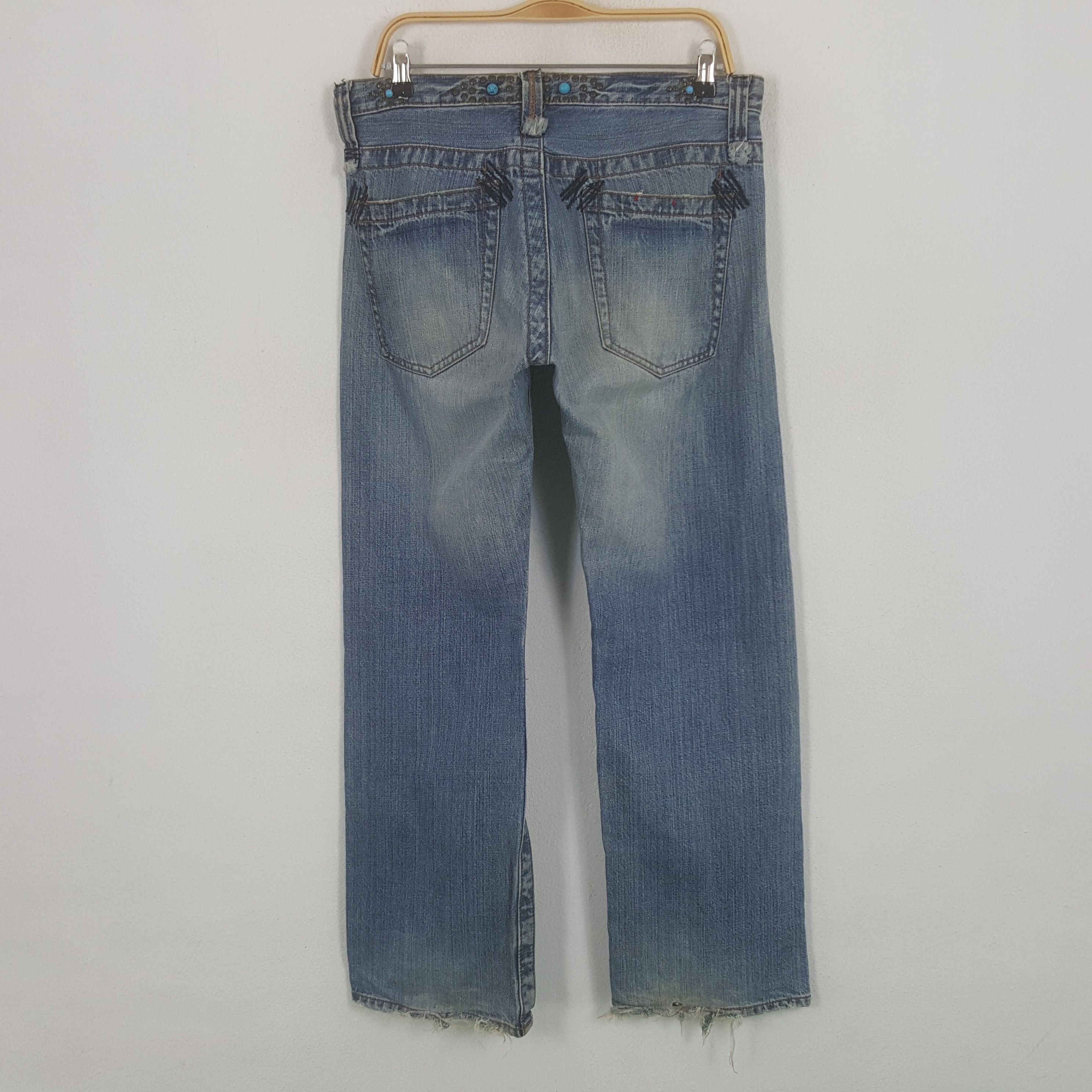 Japanese Brand × Vintage Vintage Japanese Style Distressed Denim Jeans Size US 34 / EU 50 - 4 Thumbnail