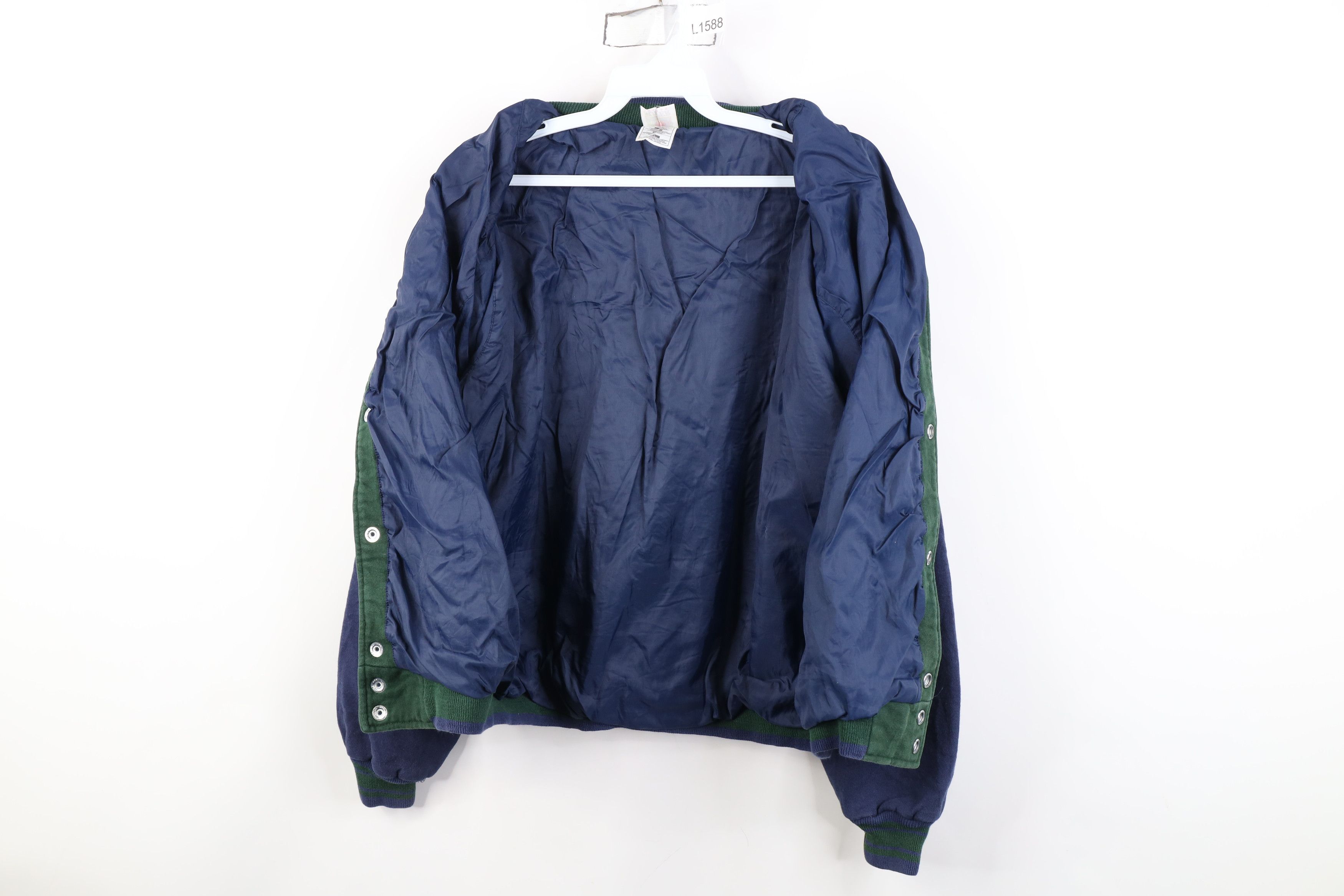 Vintage Vintage 90s Streetwear Block Lined Sweatshirt Bomber Jacket Size US L / EU 52-54 / 3 - 11 Thumbnail