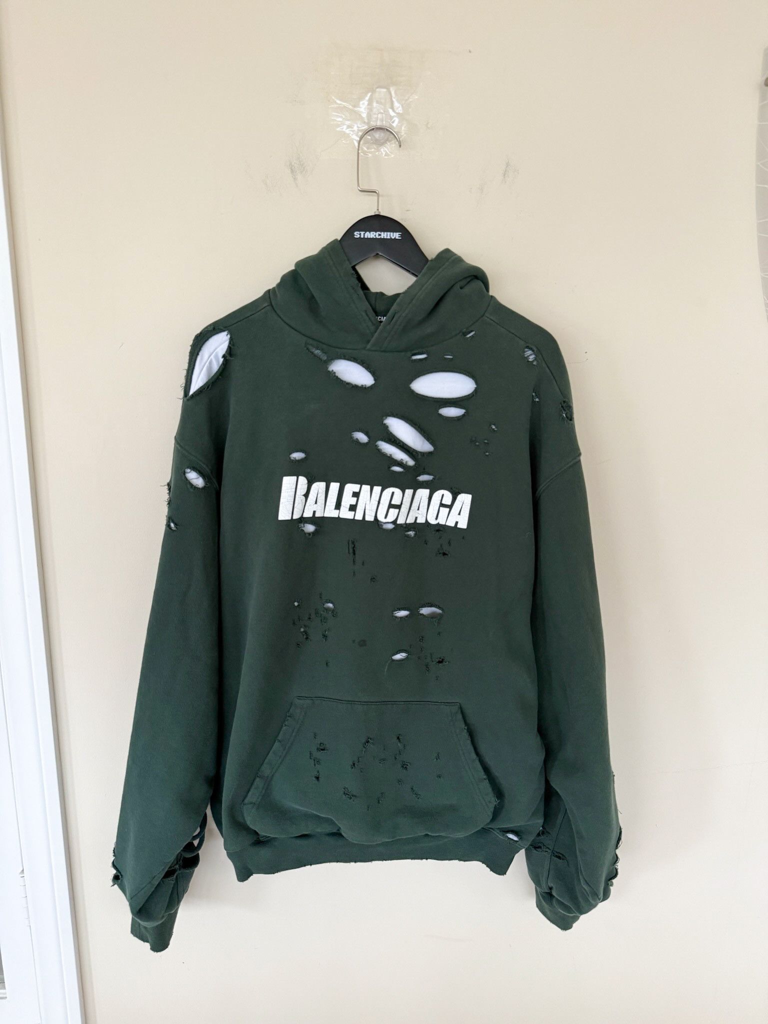 Balenciaga Balenciaga Caps Destroyed Hoodie Size US XS / EU 42 / 0 - 2 Thumbnail