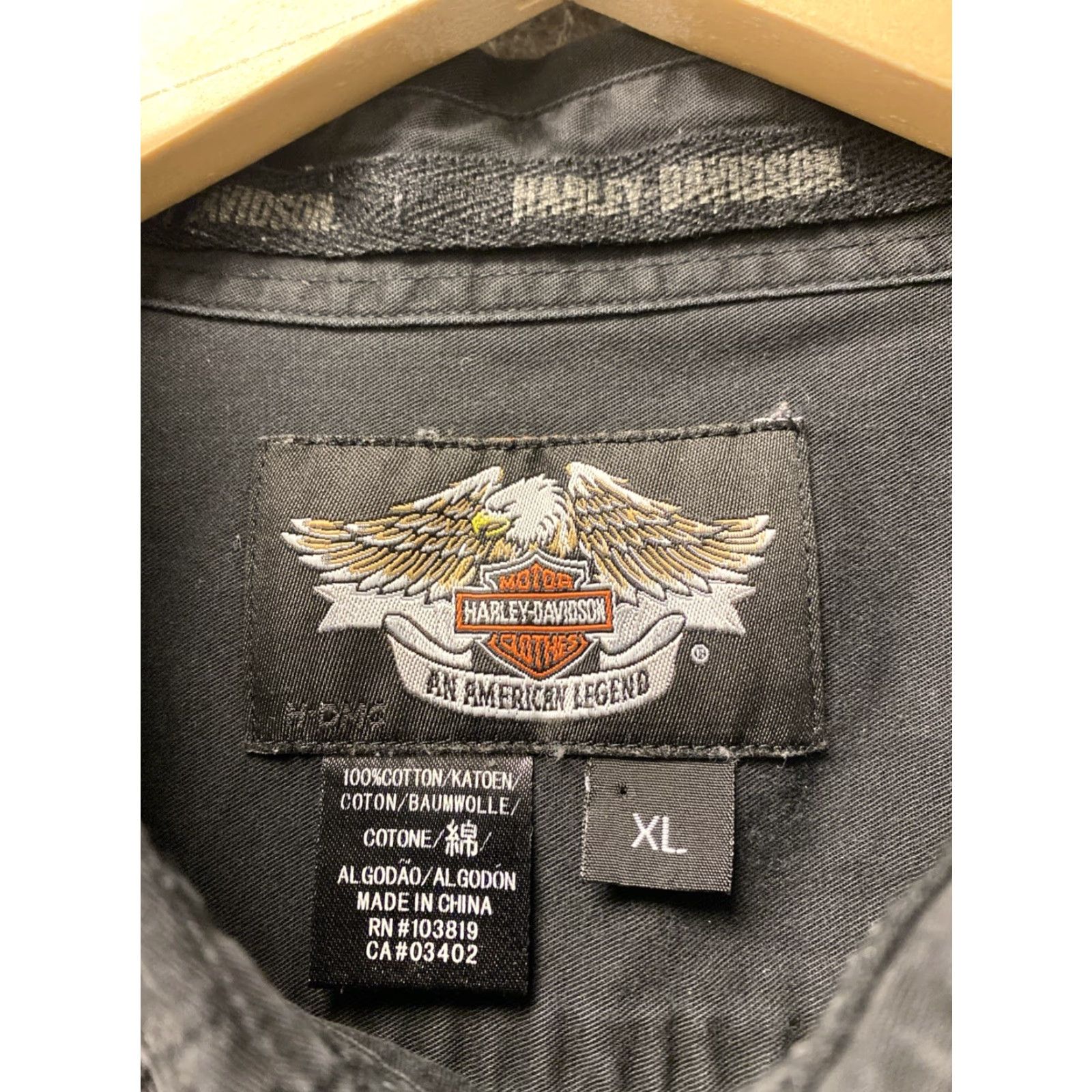 Varley VINTAGE Harley Motor Racing Davidson Button-Up Shirt XL Unisex Adults Faded Black Graphic Print Short Sleeve Classic Men Women Size US XL / EU 56 / 4 - 3 Thumbnail