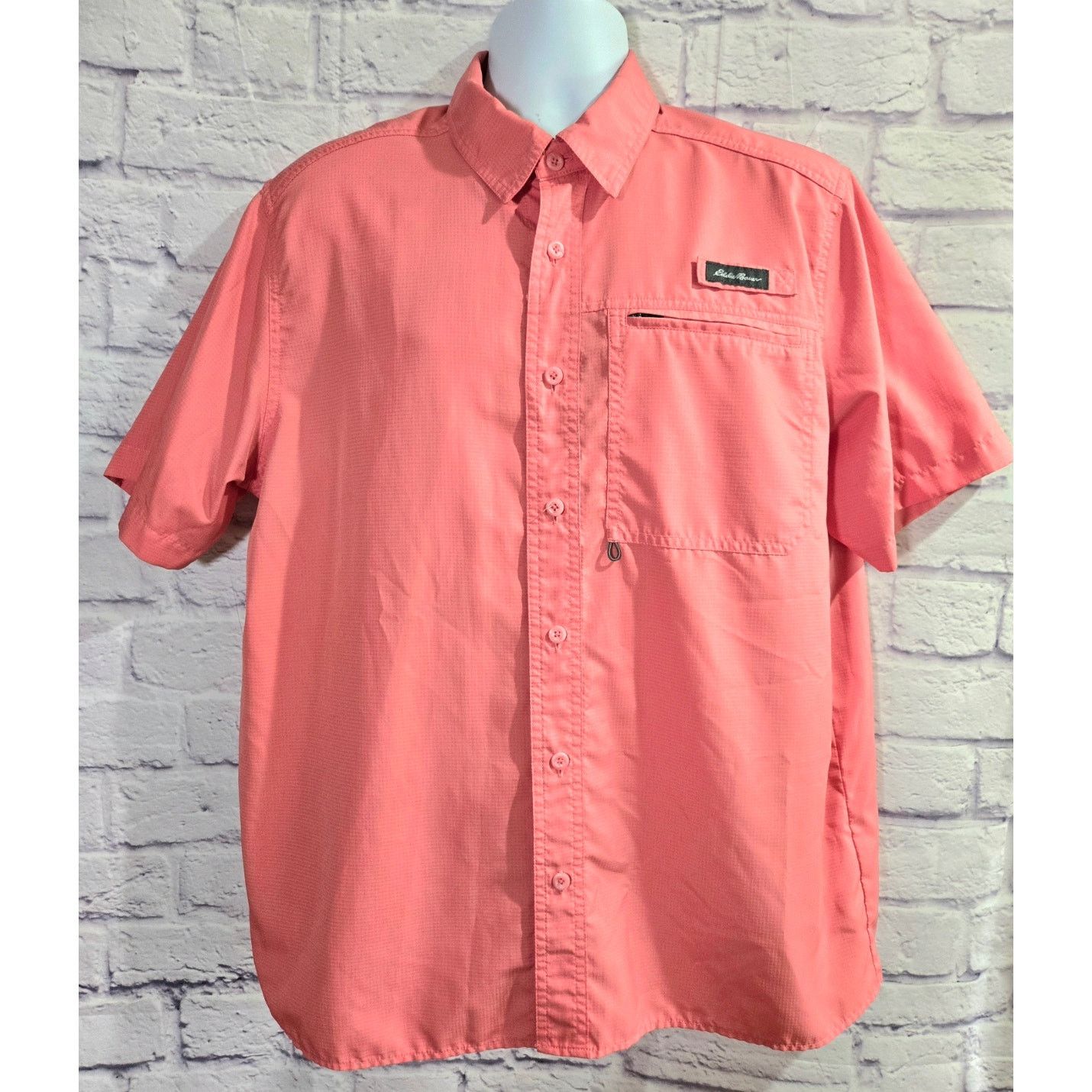 Eddie Bauer Eddie Bauer Orange Button Up Men's Shirt Large Short Sleeves Size US L / EU 52-54 / 3 - 1 Thumbnail