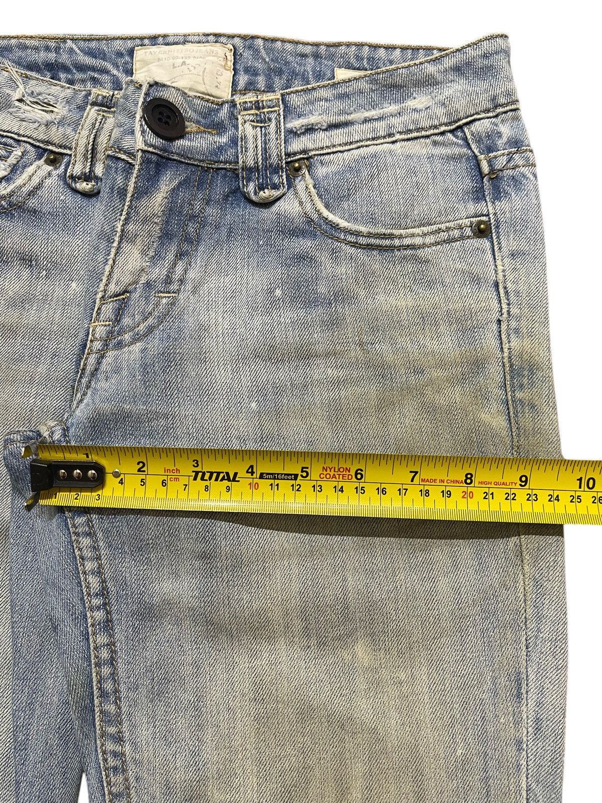 Taverniti Vintage Taverniti Blue Mud Wash Distress Style Flared Jeans Size US 29 - 16 Thumbnail