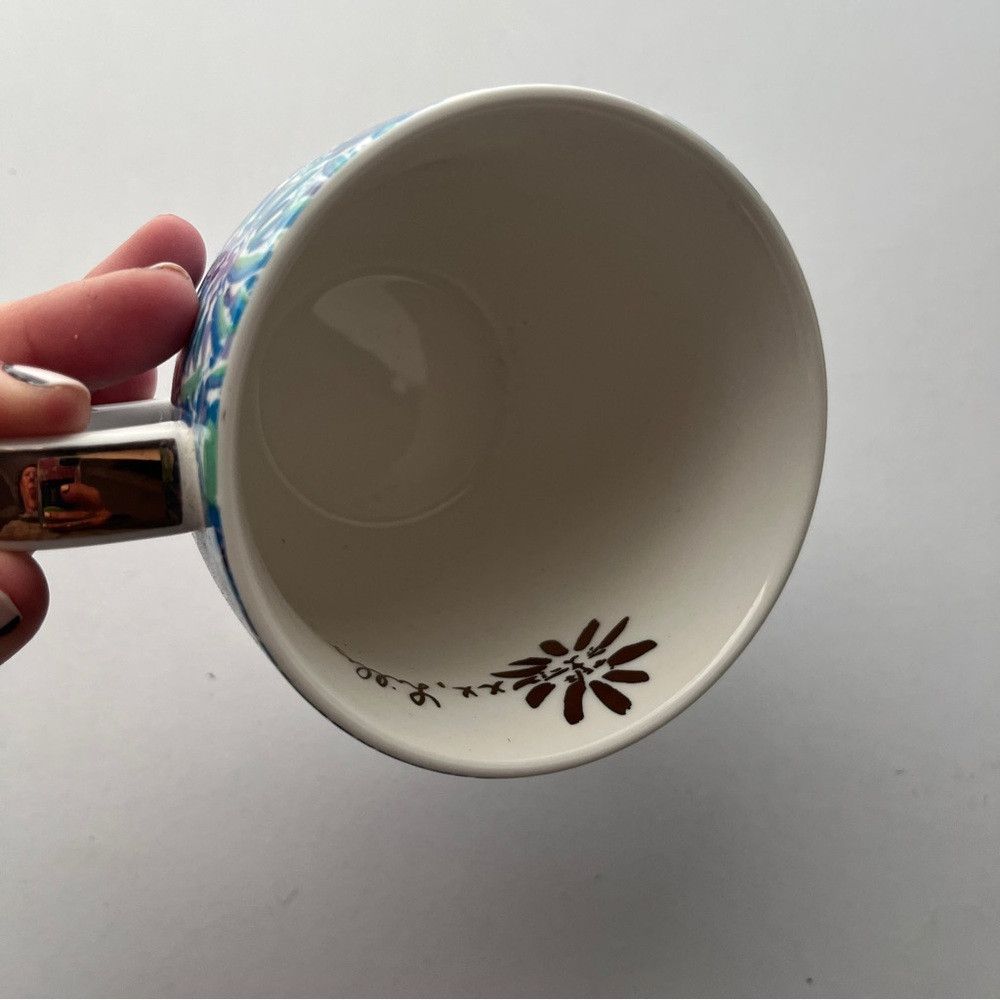 Lilly Pulitzer Lilly Pulitzer Ceramic Blue Floral 12 oz Coffee Cup Mug Size ONE SIZE - 3 Thumbnail