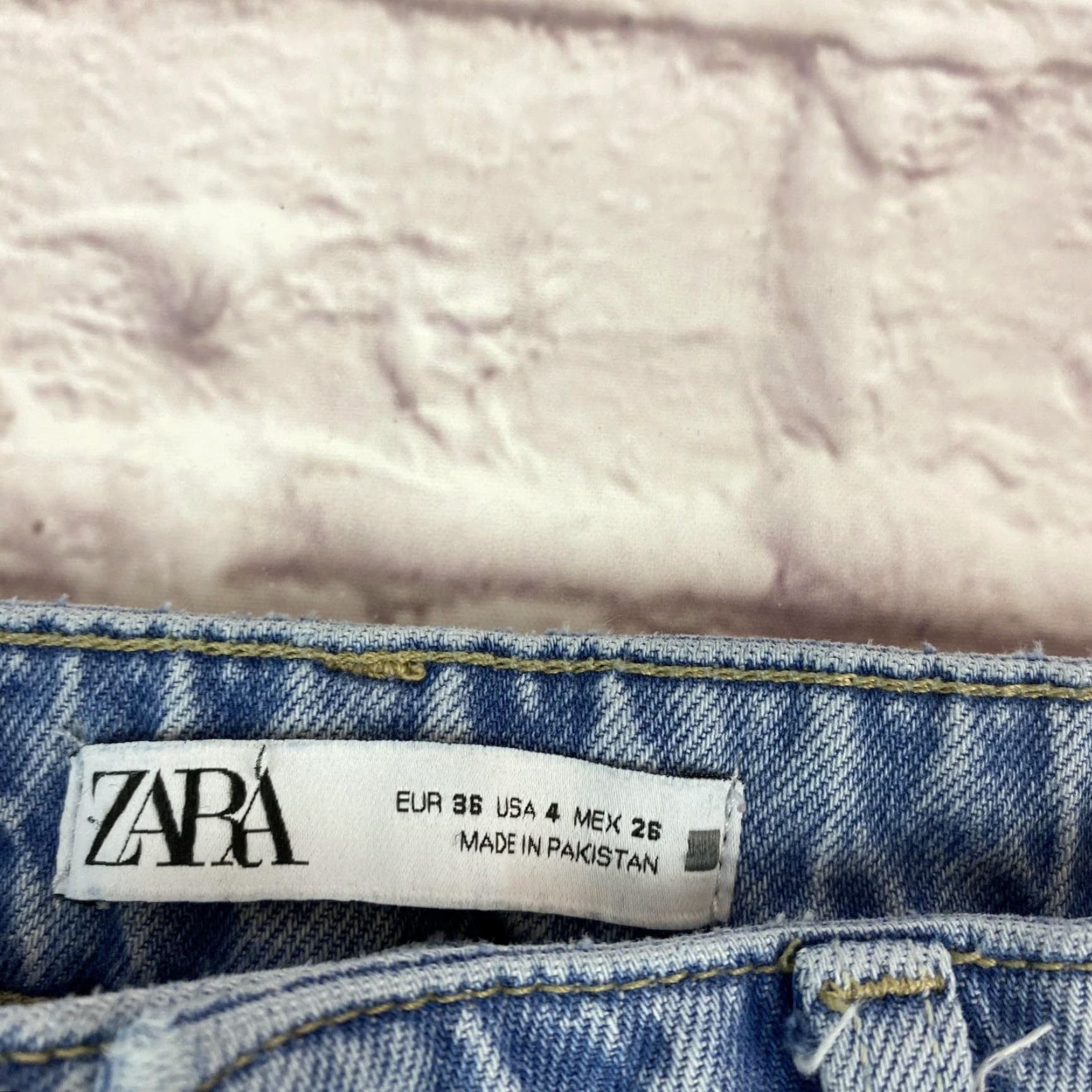 Zara Zara Jeans Womens 4 Blue High Rise Straight Leg Denim Classic Casual 36 26W EUC Size 27" / US 4 / IT 40 - 3 Thumbnail