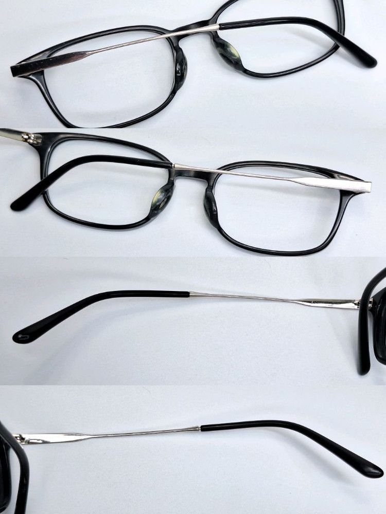 JINS JINS MCF-16A-197A Wellington Black Acetate Glasses Frame Size ONE SIZE - 8 Thumbnail