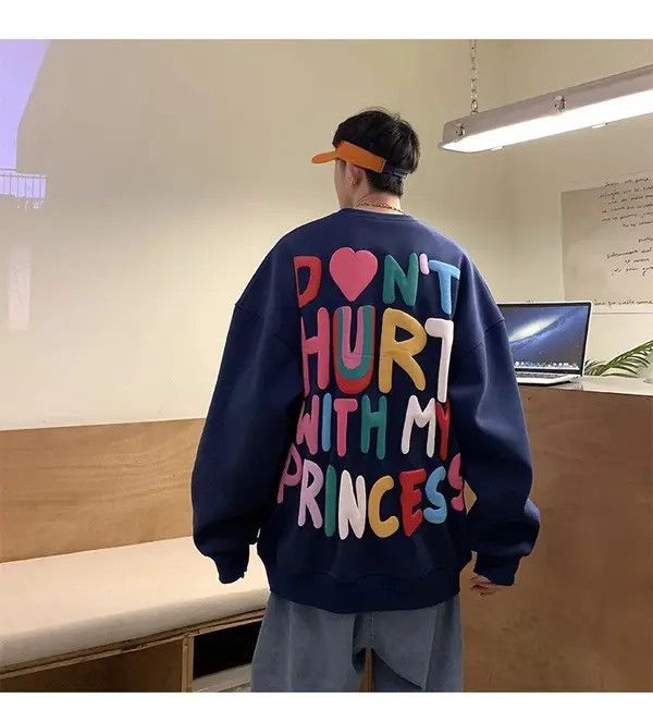 VIBE Streetwear Sweatshirt Hoodie Hip Hop Korean Loose Style y2k Size US XL / EU 56 / 4 - 3 Thumbnail