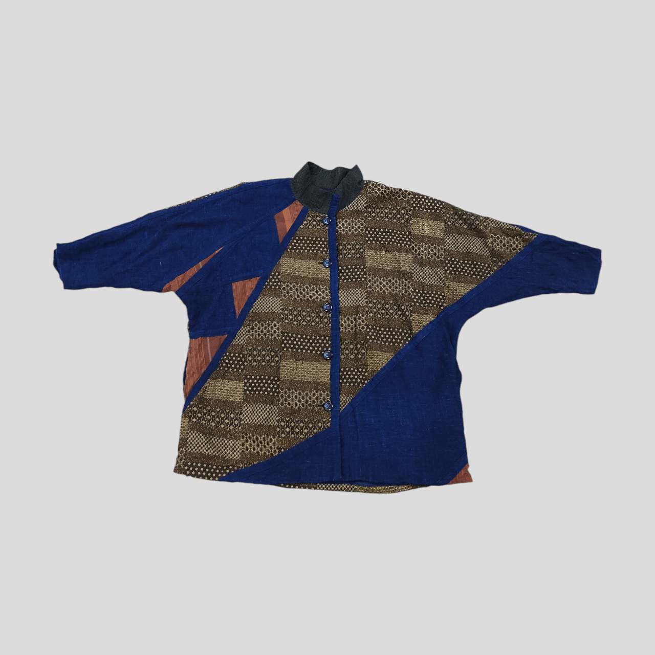 Indigo Japanese Indigo Patchwork Boro Kimono Jacket Size US L / EU 52-54 / 3 - 4 Thumbnail