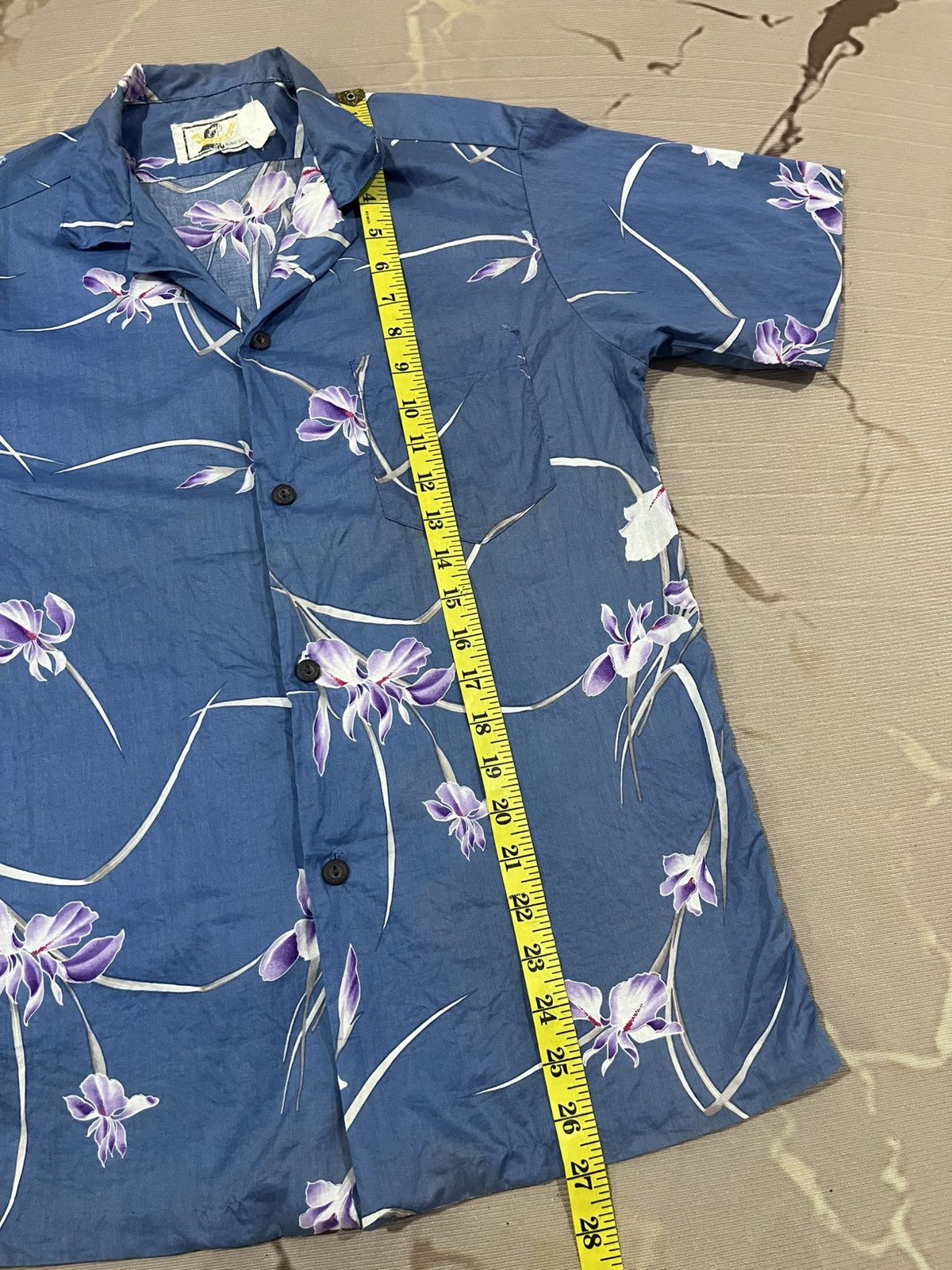 Vintage Vintage Otaheite Aloha Orchid Shirt Blue XS Made USA Size US XS / EU 42 / 0 - 10 Thumbnail