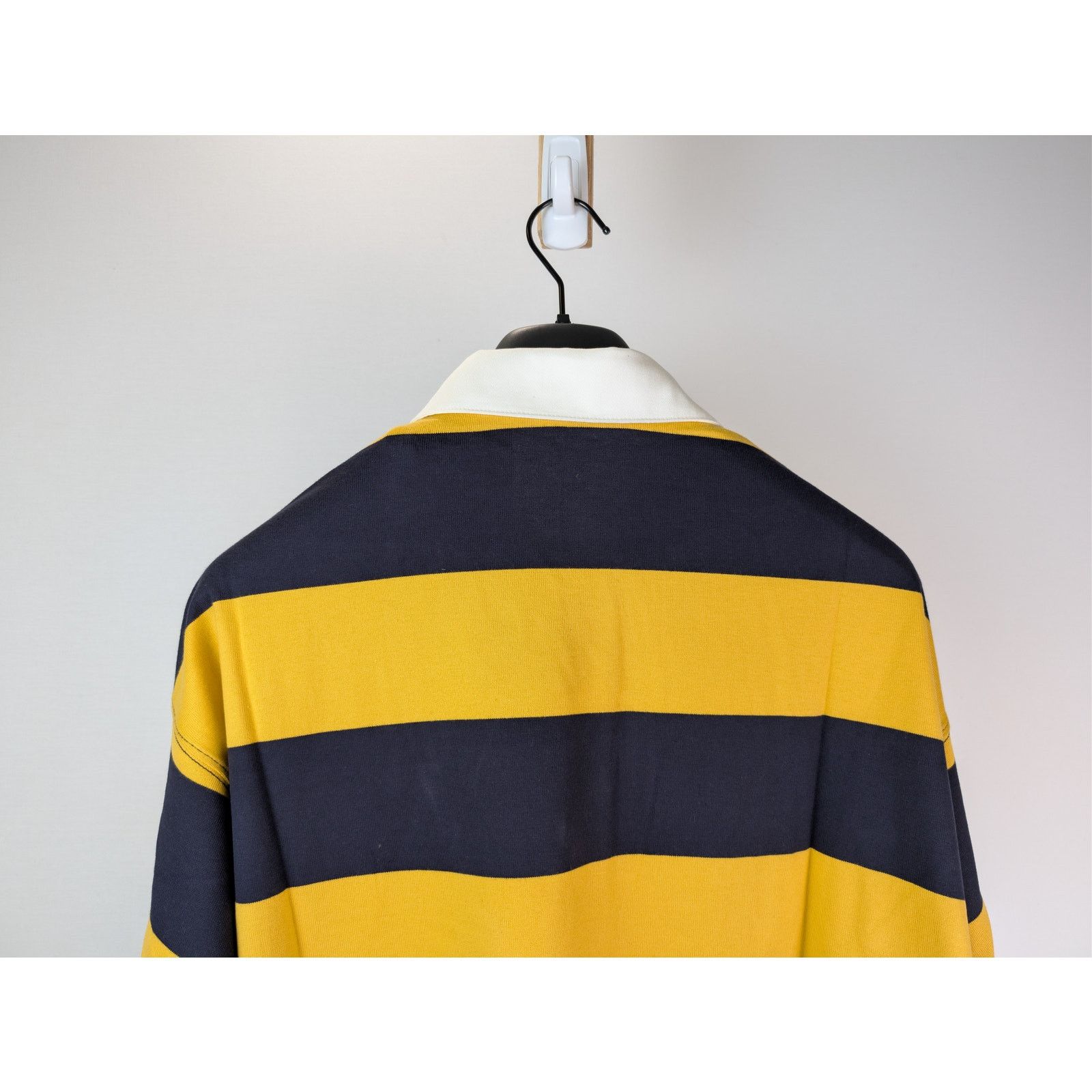 Moncler × Palm Angels o1rshd1 Striped Cotton Polo Shirt in Yellow / Blue Size US L / EU 52-54 / 3 - 11 Thumbnail