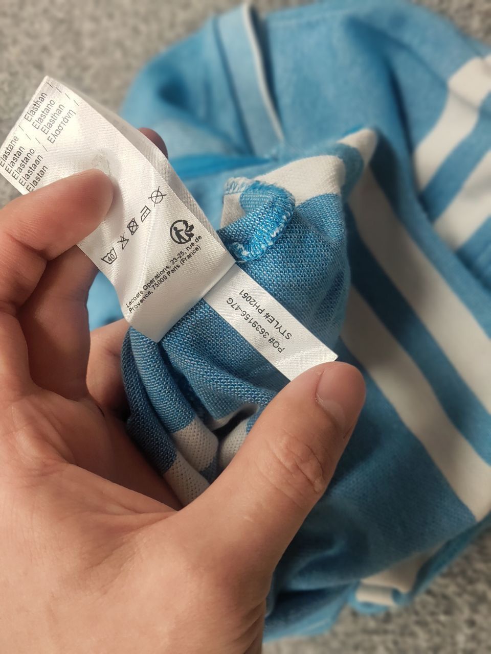 Lacoste Lacoste Regular Fit striped blue polo shirt Vintage Tee Size US M / EU 48-50 / 2 - 12 Thumbnail