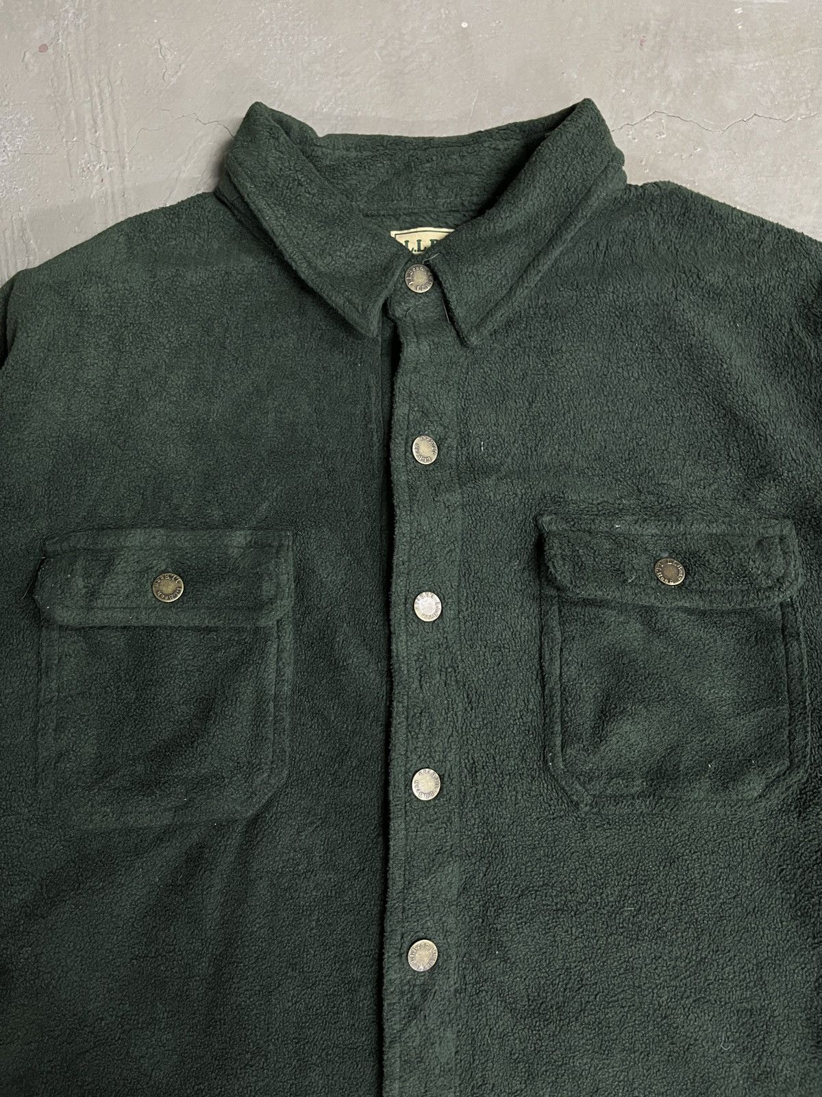 L.L. Bean 💥1990s VINTAGE LL BEAN WORKER SHERPA FLEECE BUTTON SHIRT Size US L / EU 52-54 / 3 - 2 Thumbnail