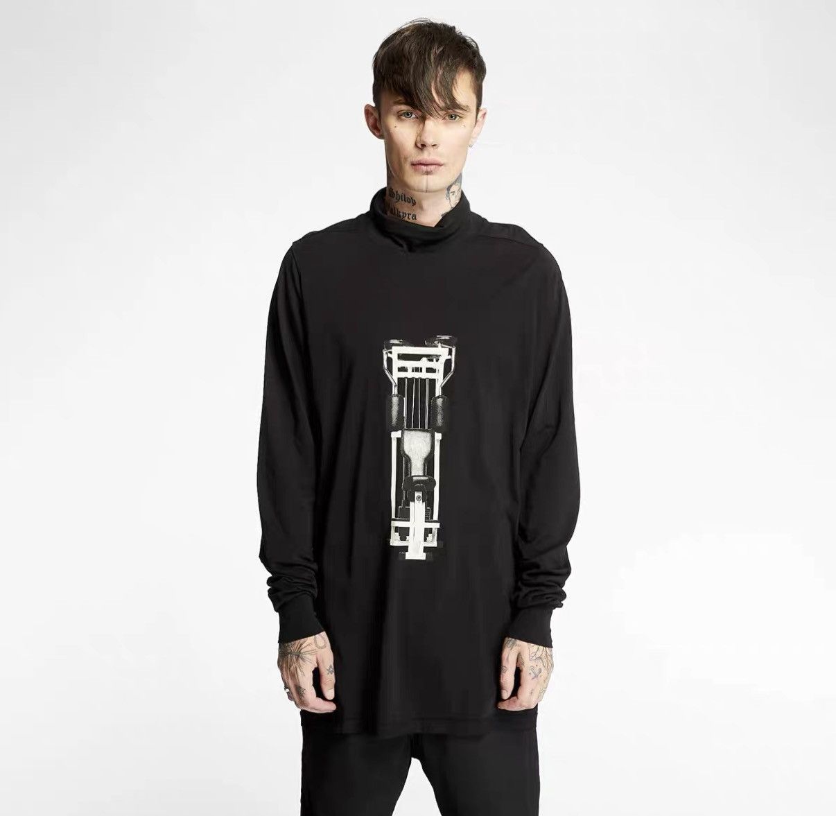 Rick Owens Rick Owens DRKSHDW Mock Neck Print Long Sleeve J31 Size US L / EU 52-54 / 3 - 7 Thumbnail