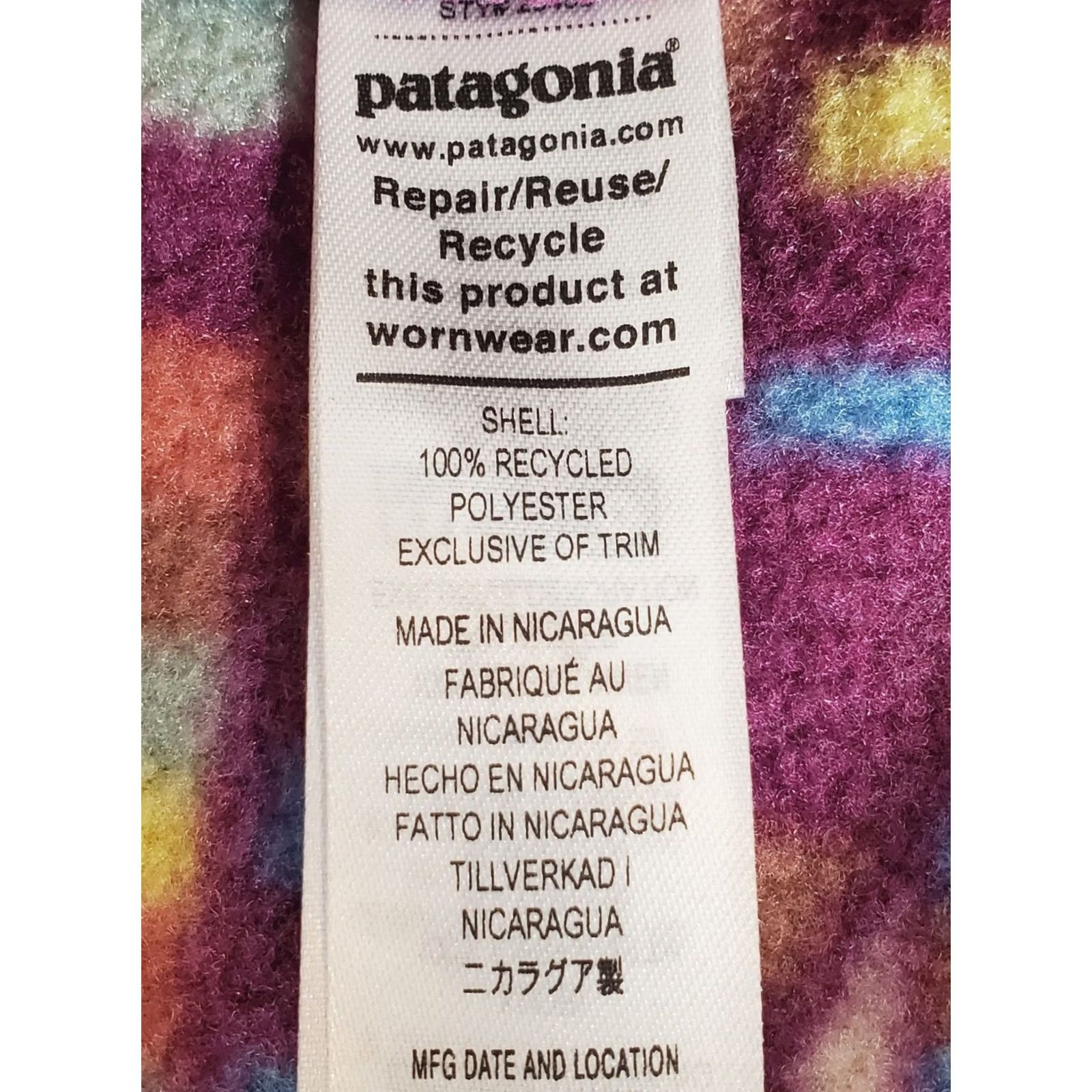 Patagonia Patagonia Pullover Fleece Geometric Night Plum Womens S 1/4 Snap-T Patchwork Synchilla Fitz Roy Logo 90s Outdoor Size S / US 4 / IT 40 - 5 Thumbnail