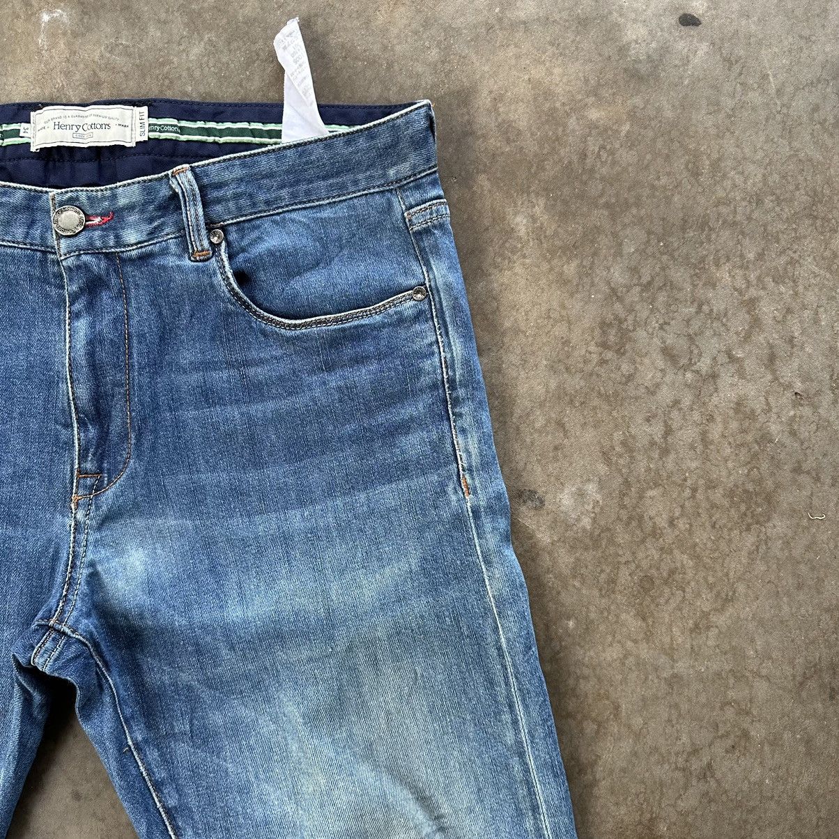 Japanese Brand Vintage Henry Cottons Distressed Faded Denim Jean Pant W34 Size US 34 / EU 50 - 4 Thumbnail